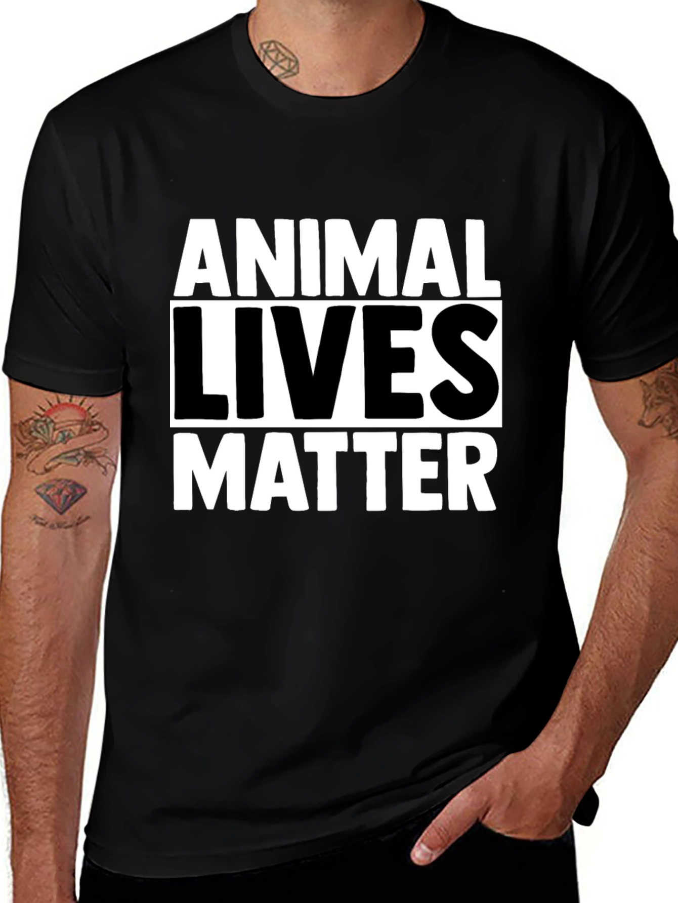 Animal Lives Matter Black Graphic Tee