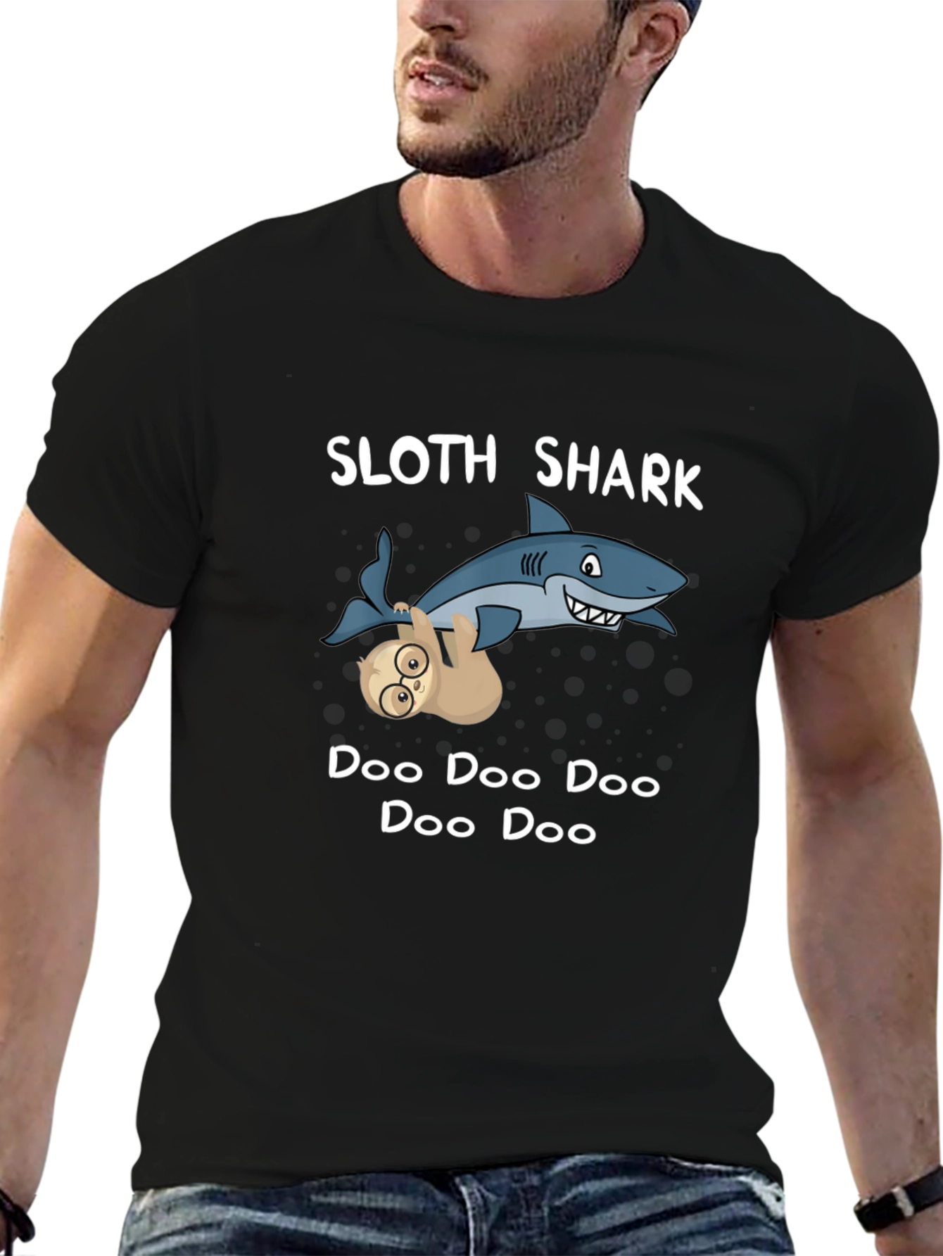Sloth Shark Doo Doo T-Shirt - Funny Novelty Tee