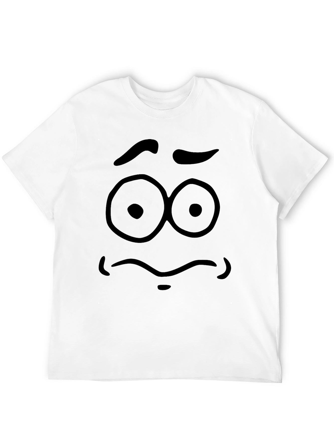 Expressive Face Graphic Tee - Unisex Black T-Shirt