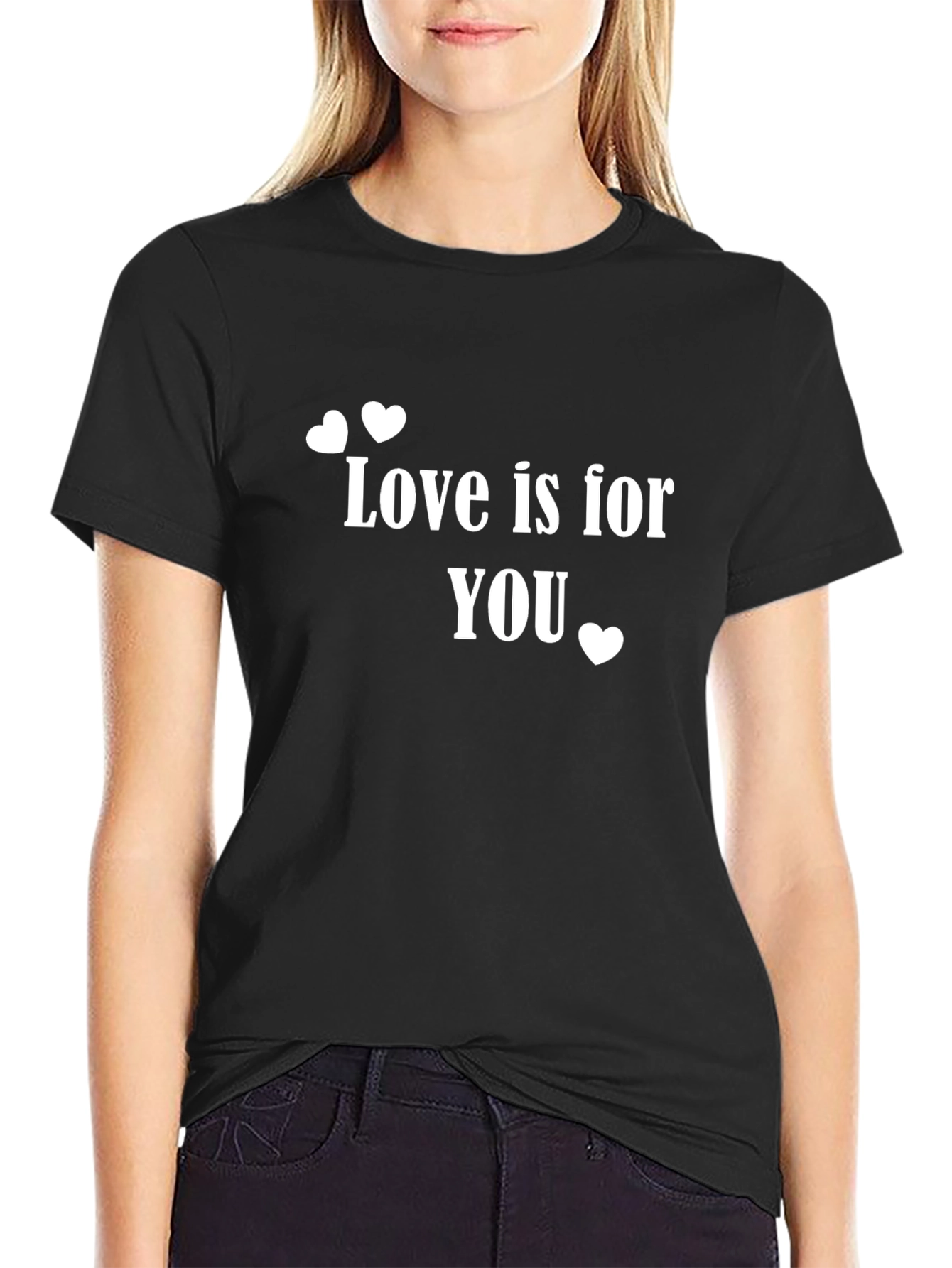 Love is for You Black Graphic Tee