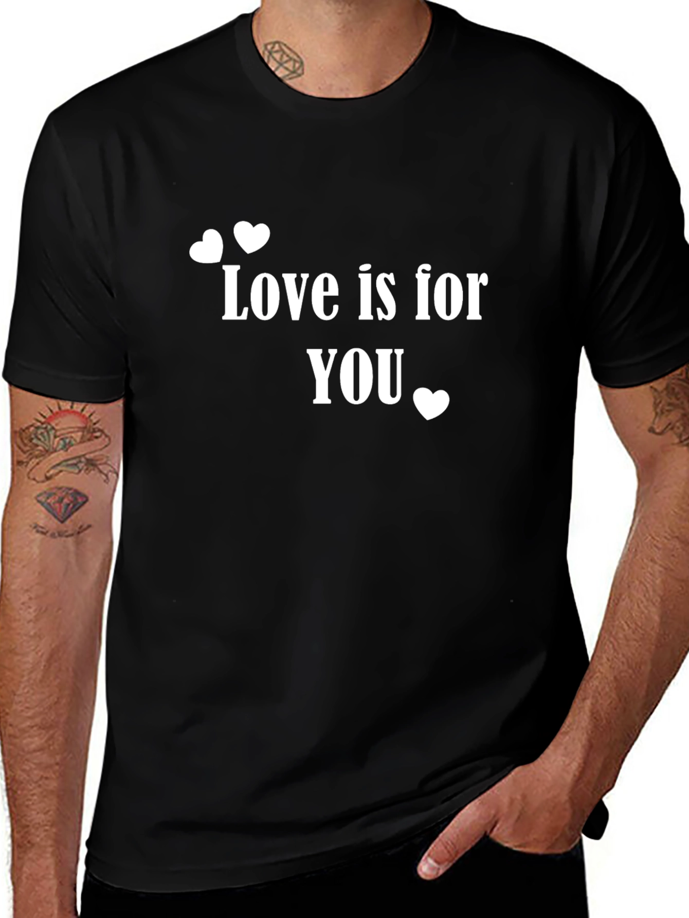 Love is for You Black Graphic Tee