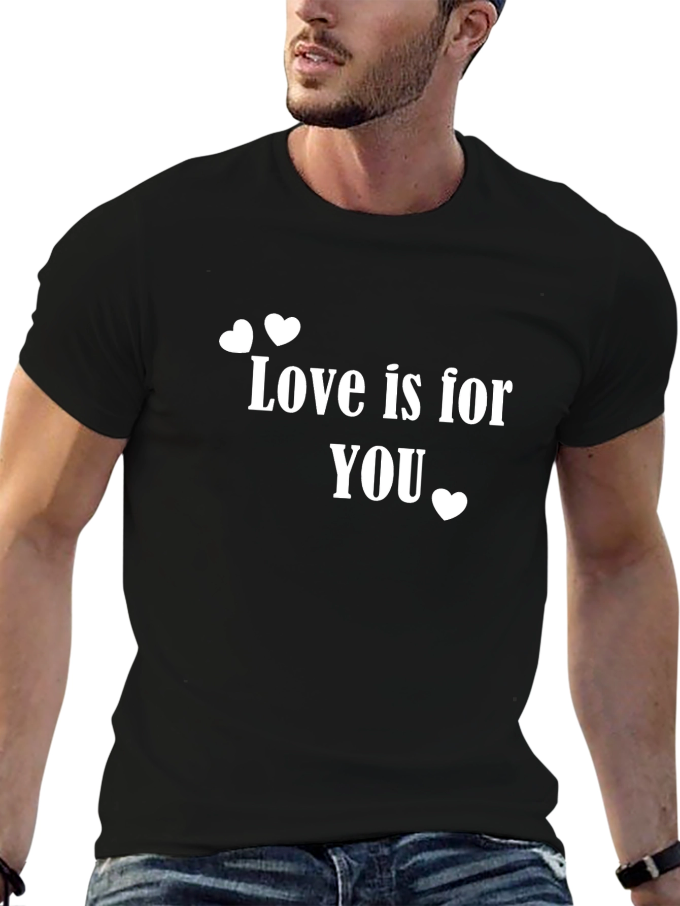 Love is for You Black Graphic Tee