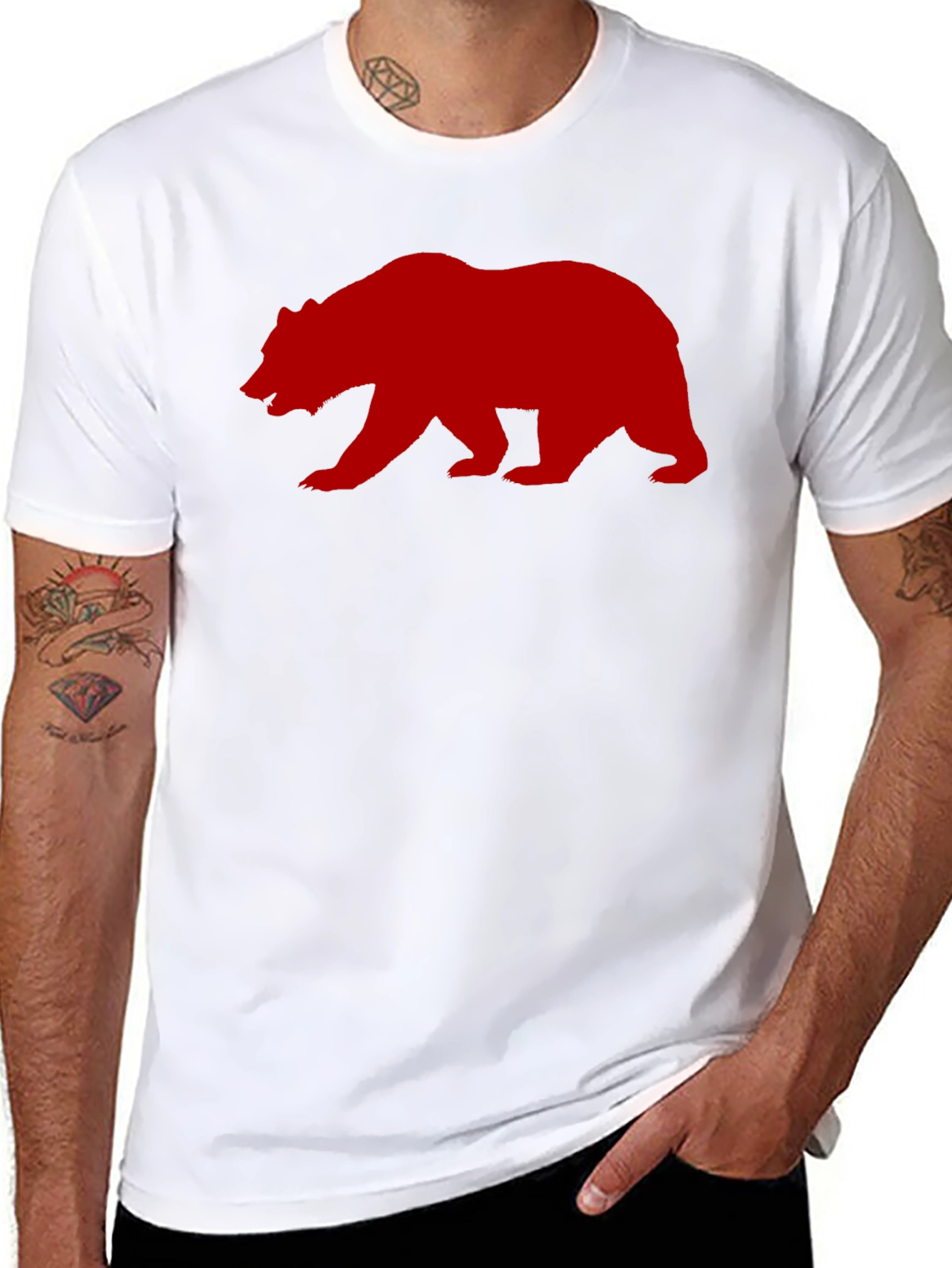 Bear Graphic T-Shirt - Casual Style