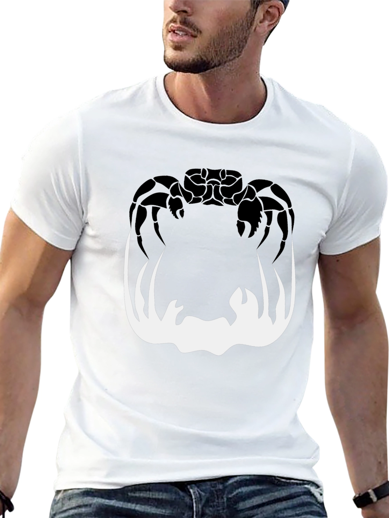 Crab Silhouette Graphic Tee - Mens Black T-Shirt