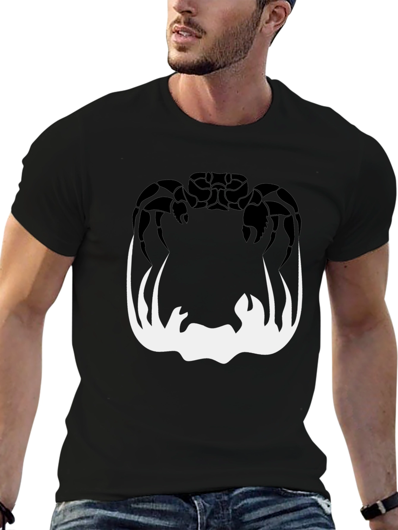 Crab Silhouette Graphic Tee - Mens Black T-Shirt