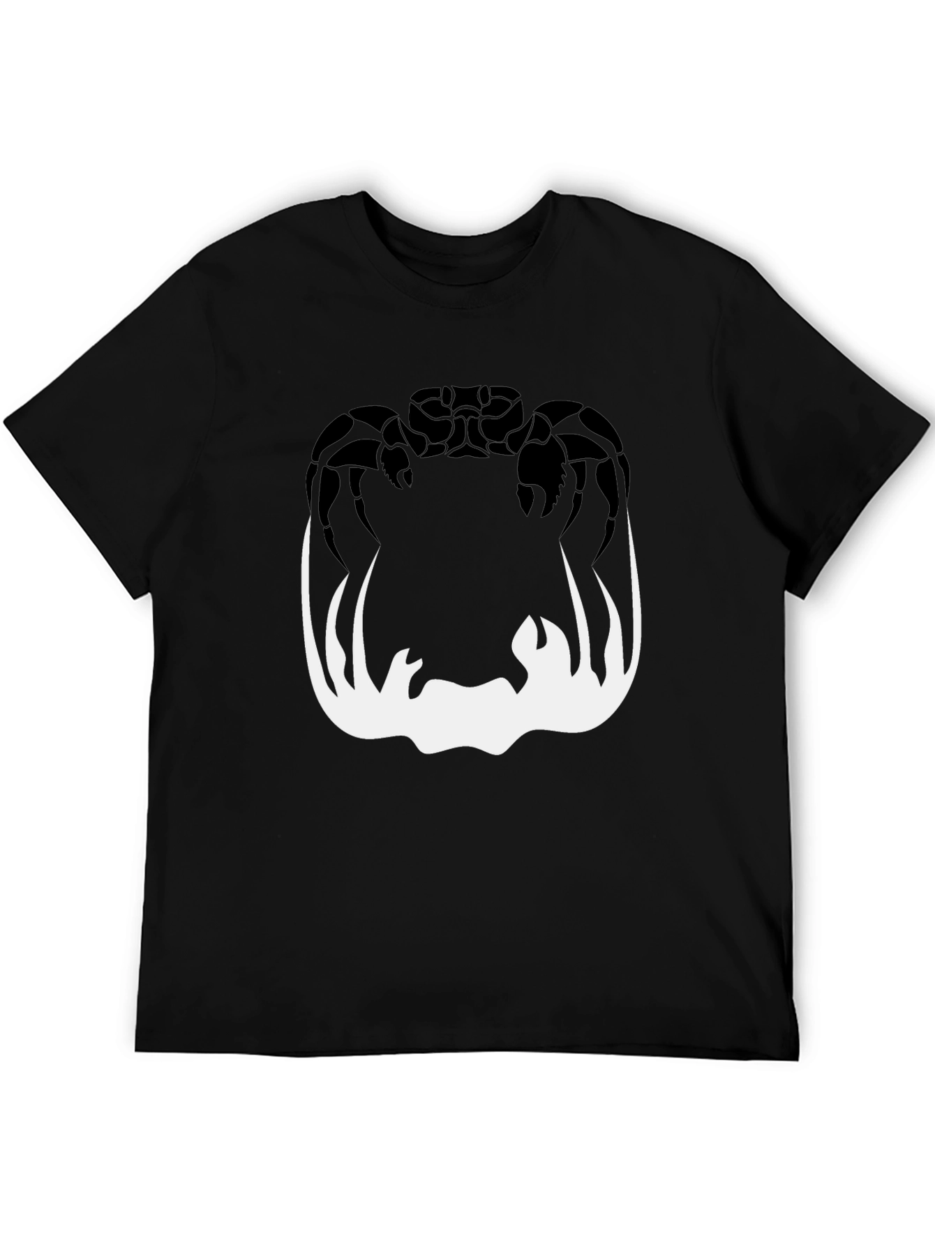 Crab Silhouette Graphic Tee - Mens Black T-Shirt