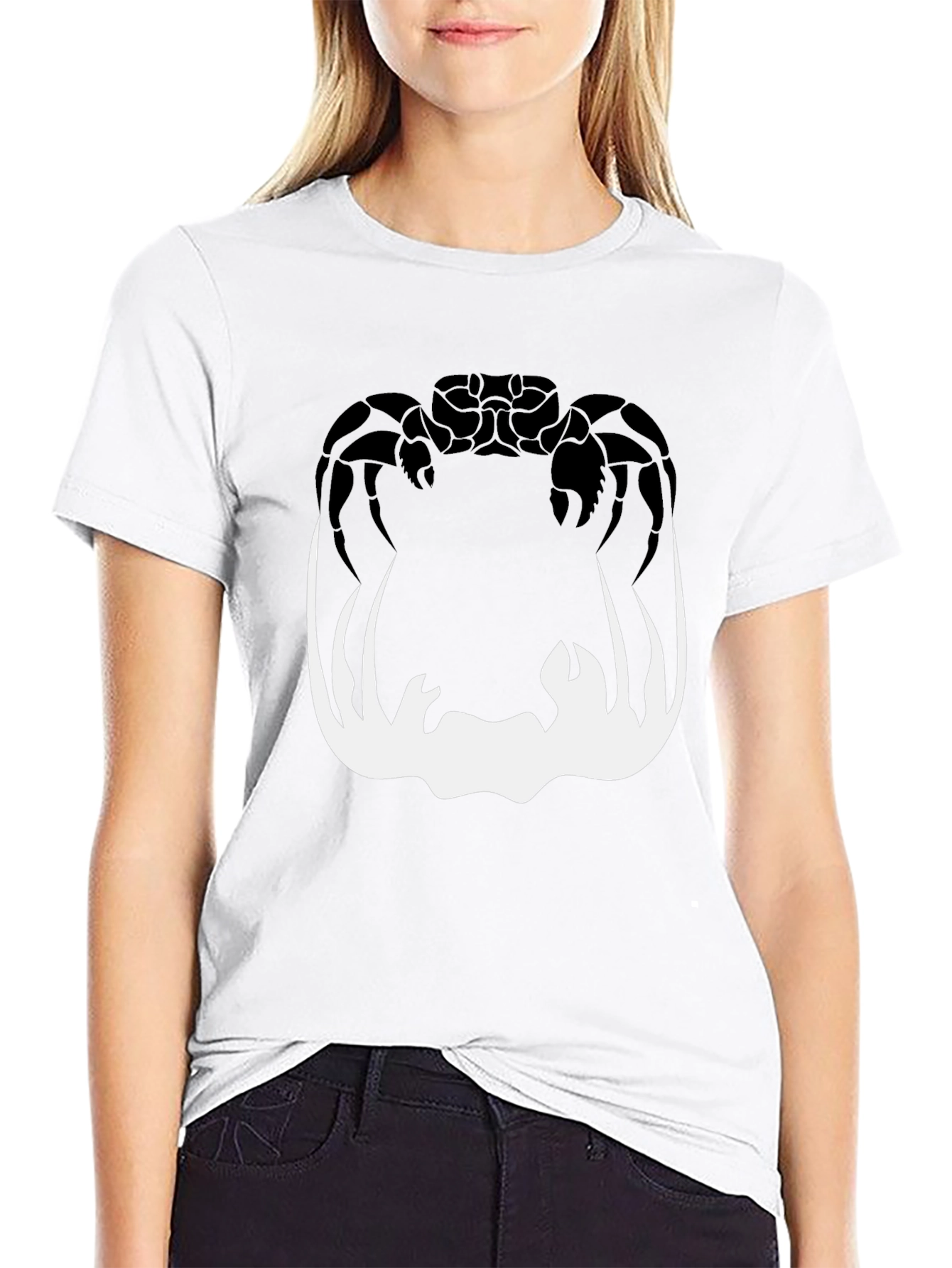 Crab Silhouette Graphic Tee - Mens Black T-Shirt