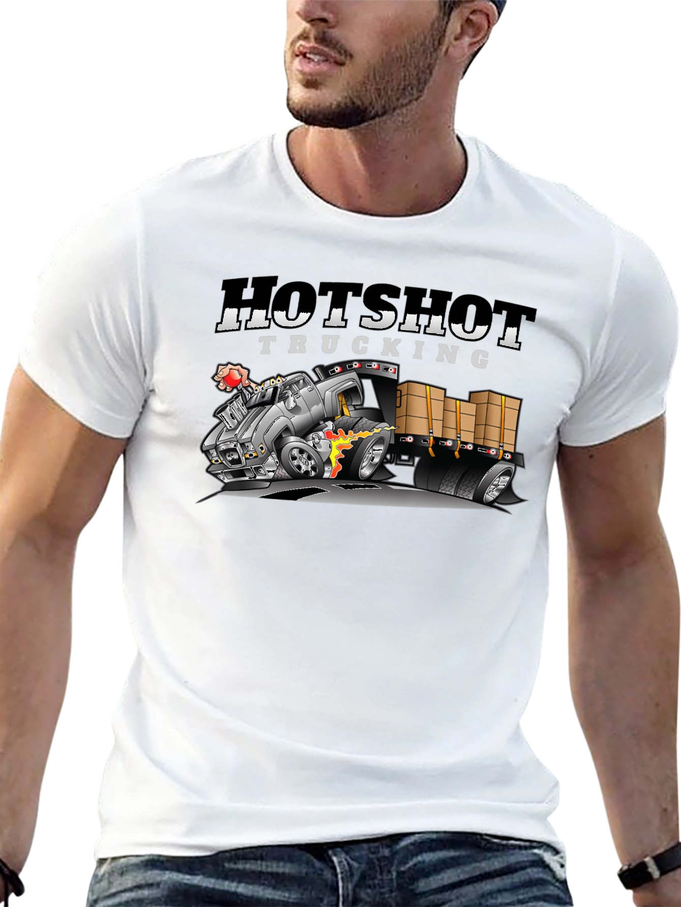 Hotshot Trucking Black Graphic Tee