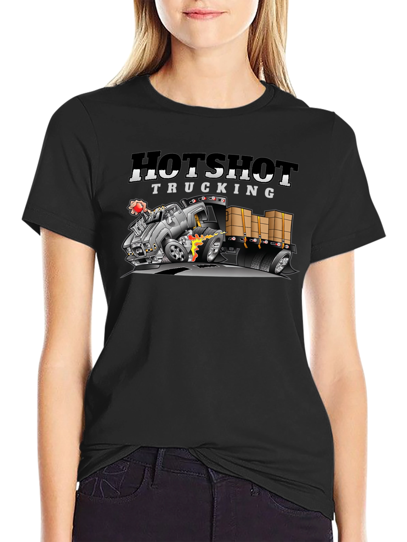 Hotshot Trucking Black Graphic Tee