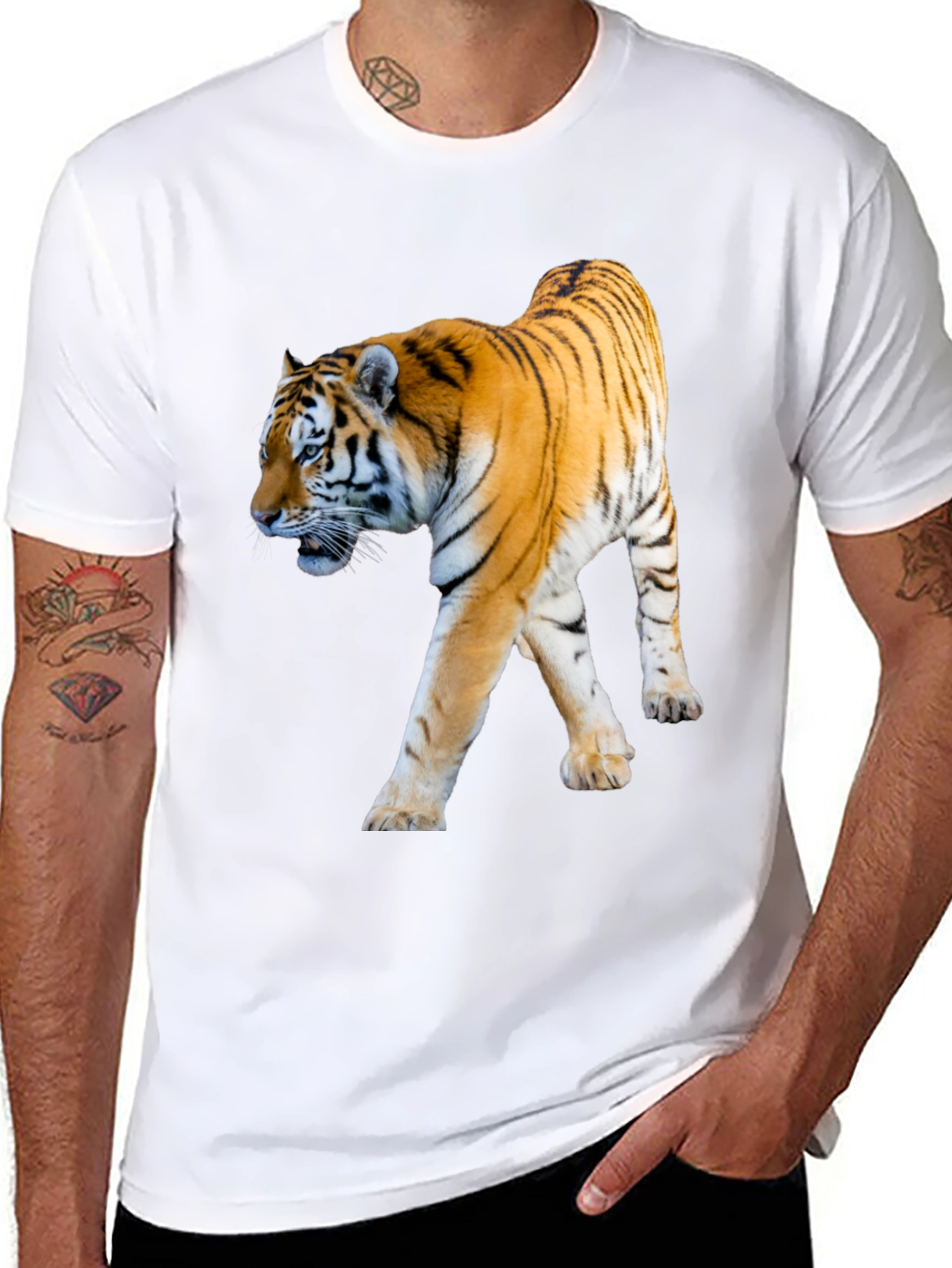 Tiger Graphic Black T-Shirt
