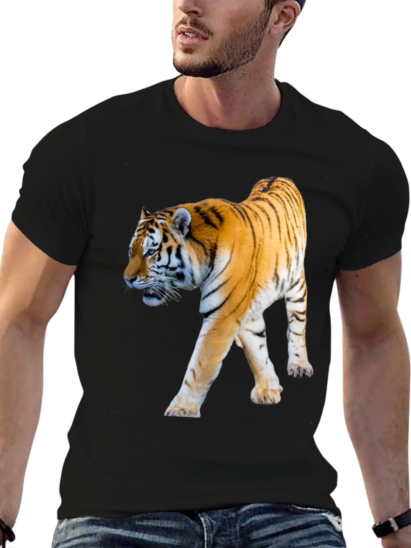 Tiger Graphic Black T-Shirt