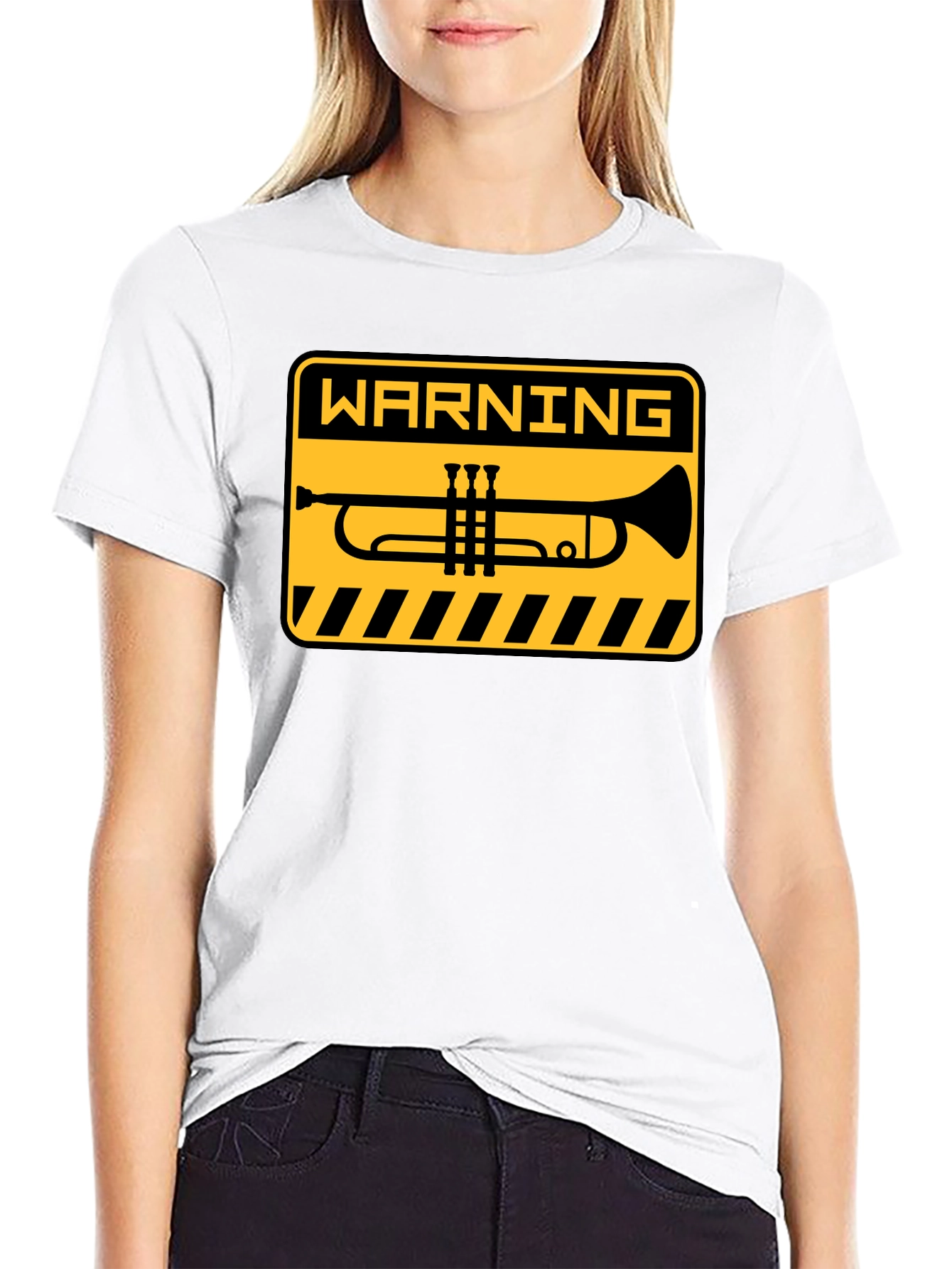 Warning Trumpet Black T-Shirt