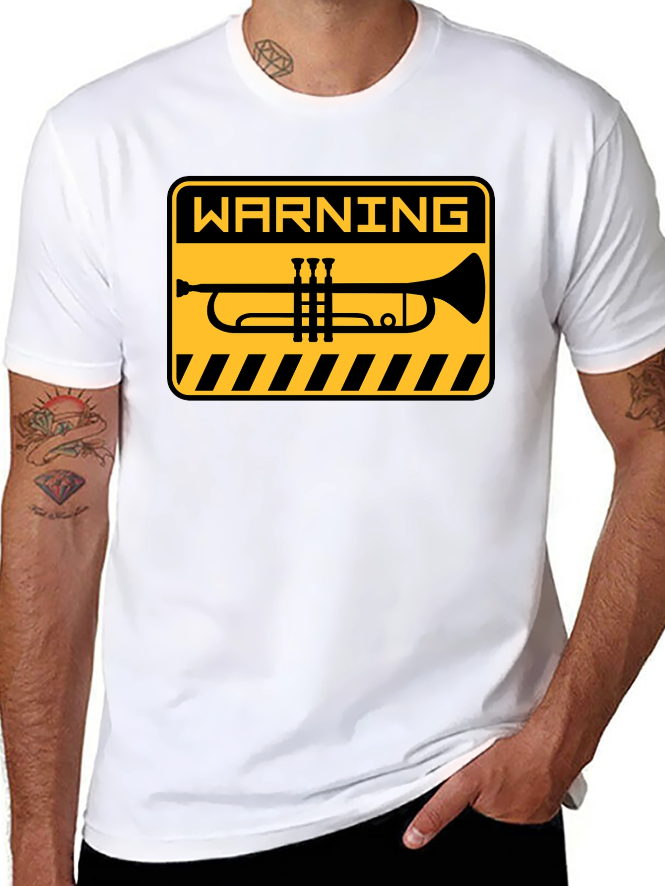 Warning Trumpet Black T-Shirt