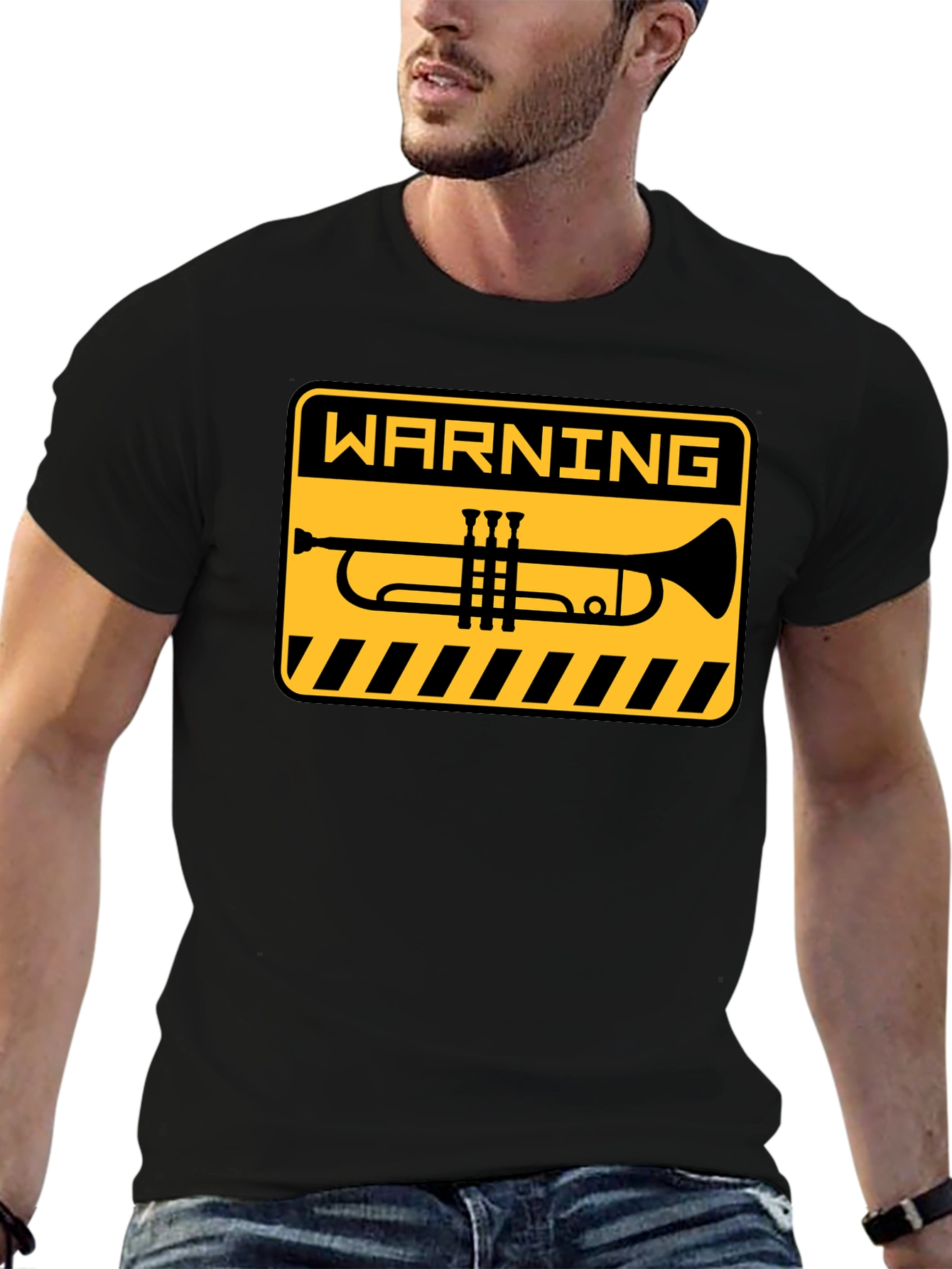 Warning Trumpet Black T-Shirt