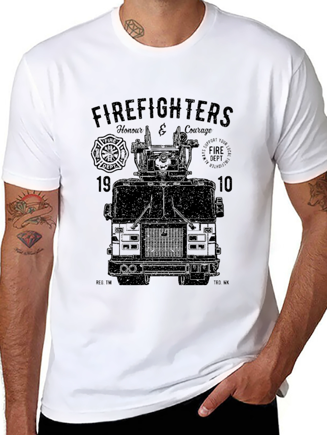 Firefighters Honour & Courage Graphic T-Shirt