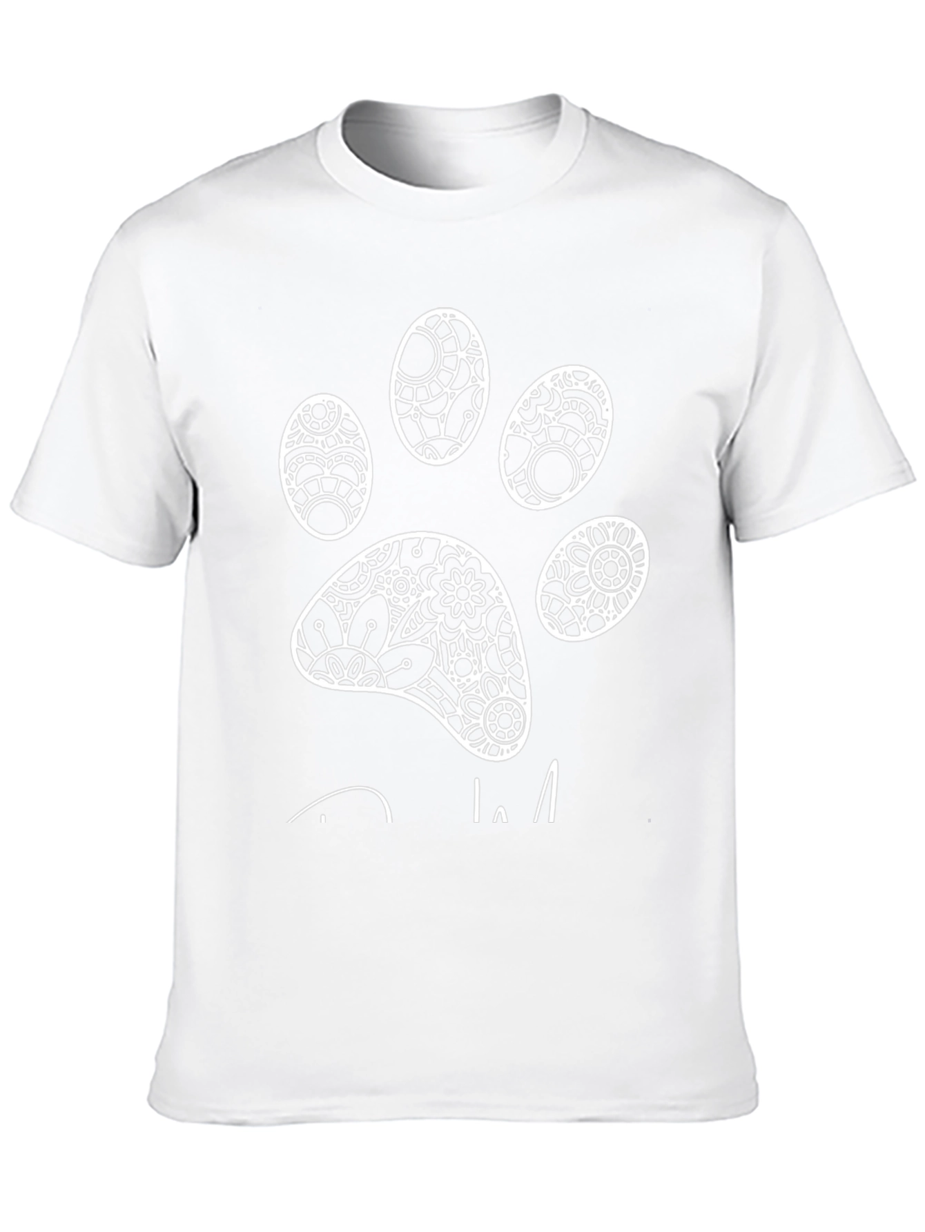 Paw Print Graphic Tee - Mens Black T-Shirt