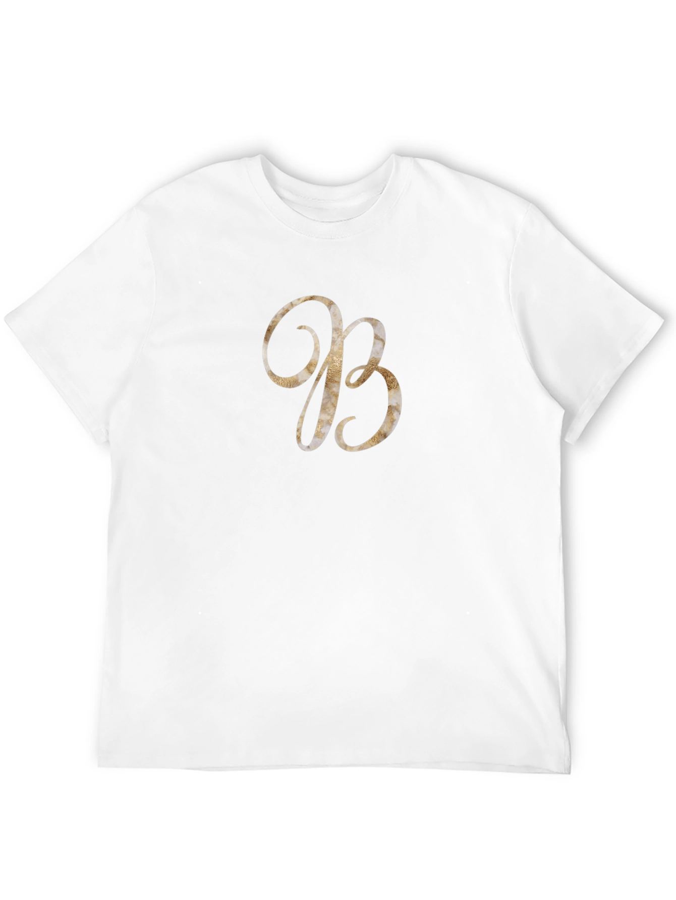 Elegant Initial B Black Tee
