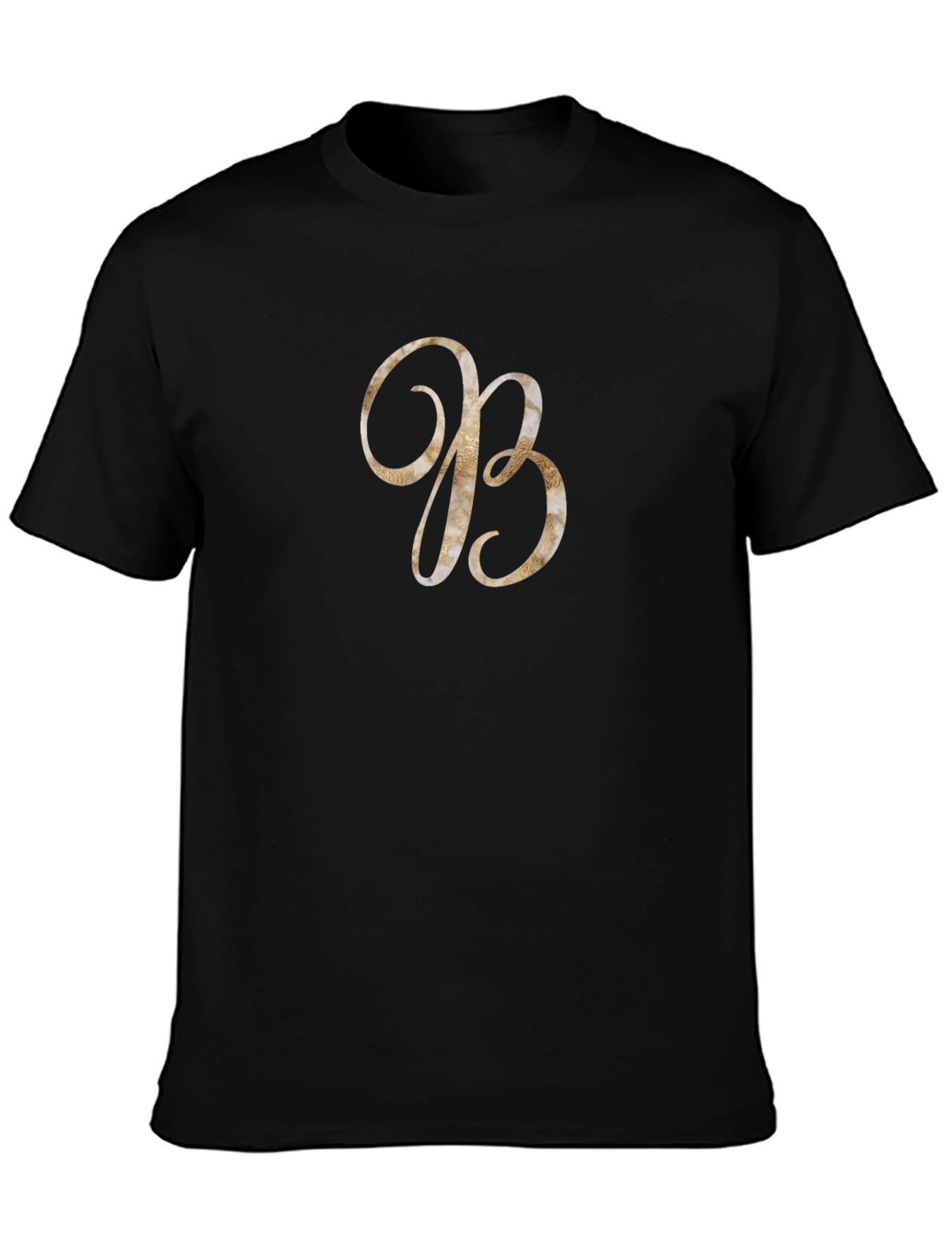 Elegant Initial B Black Tee