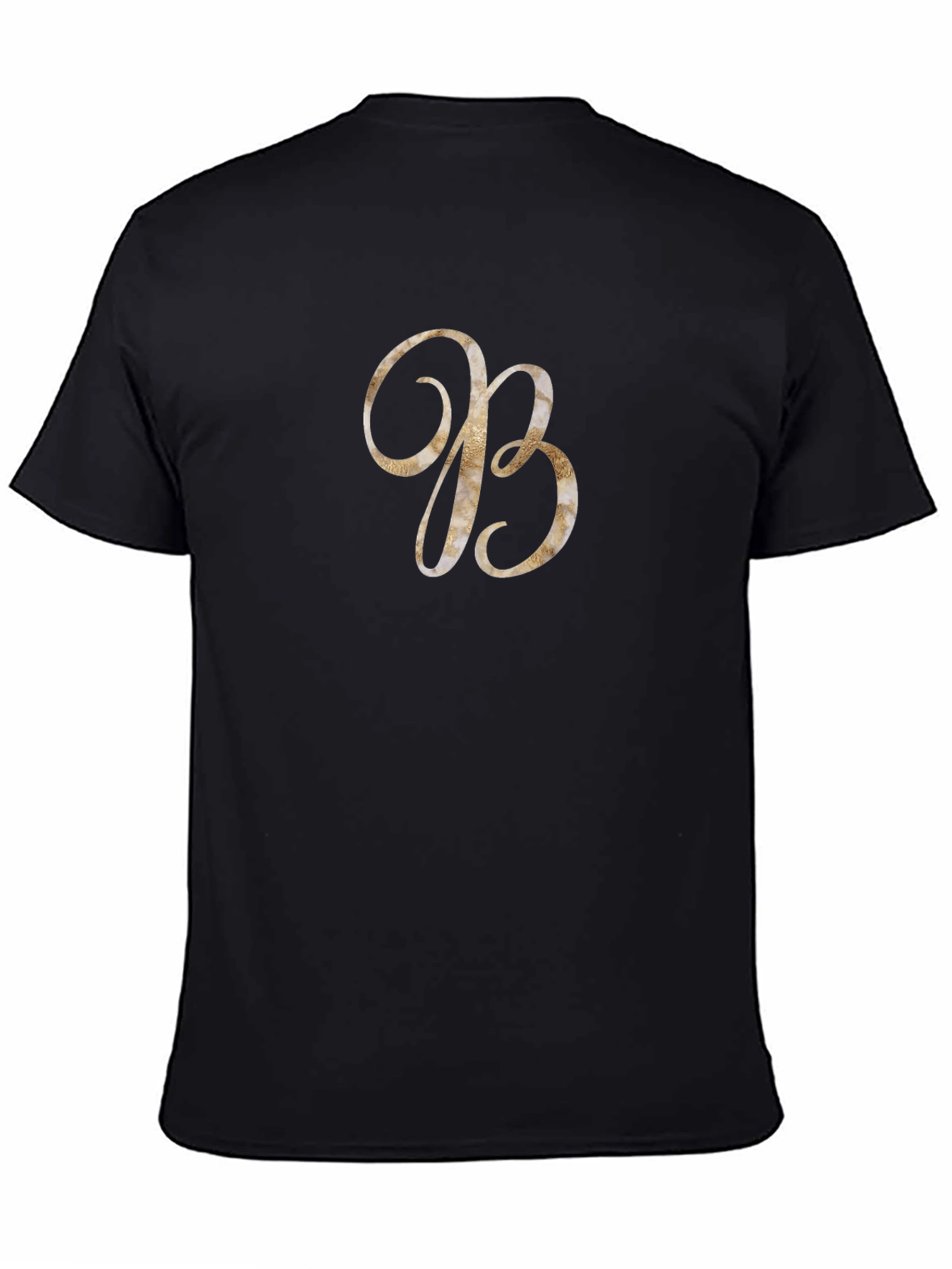 Elegant Initial B Black Tee
