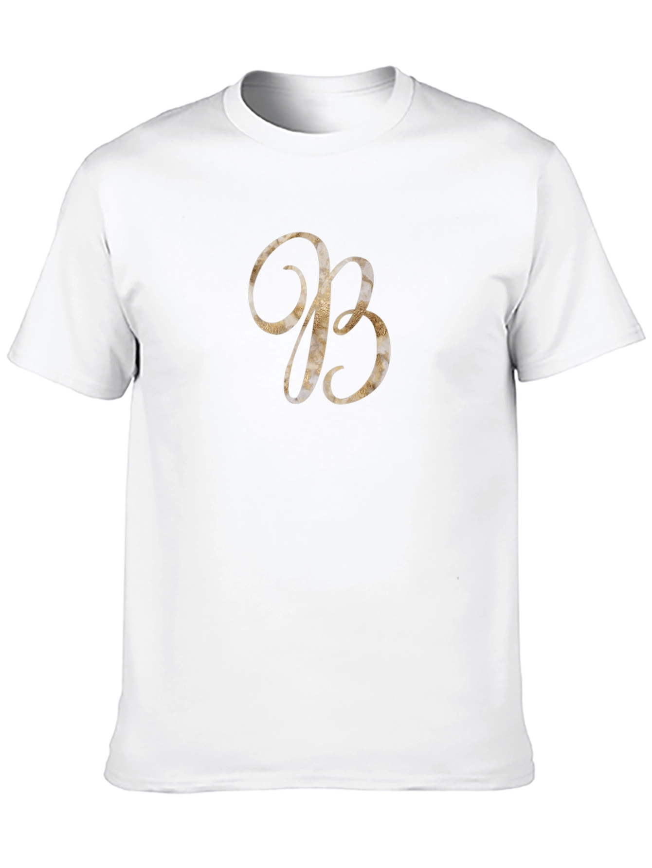 Elegant Initial B Black Tee