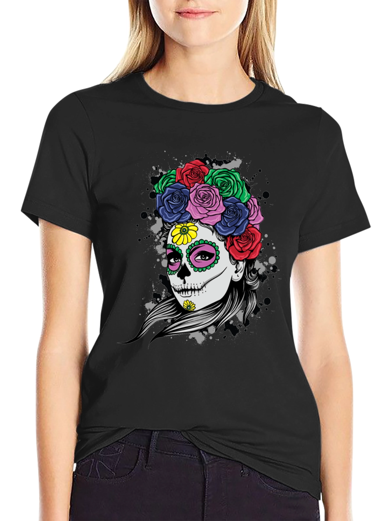 Sugar Skull Floral T-Shirt