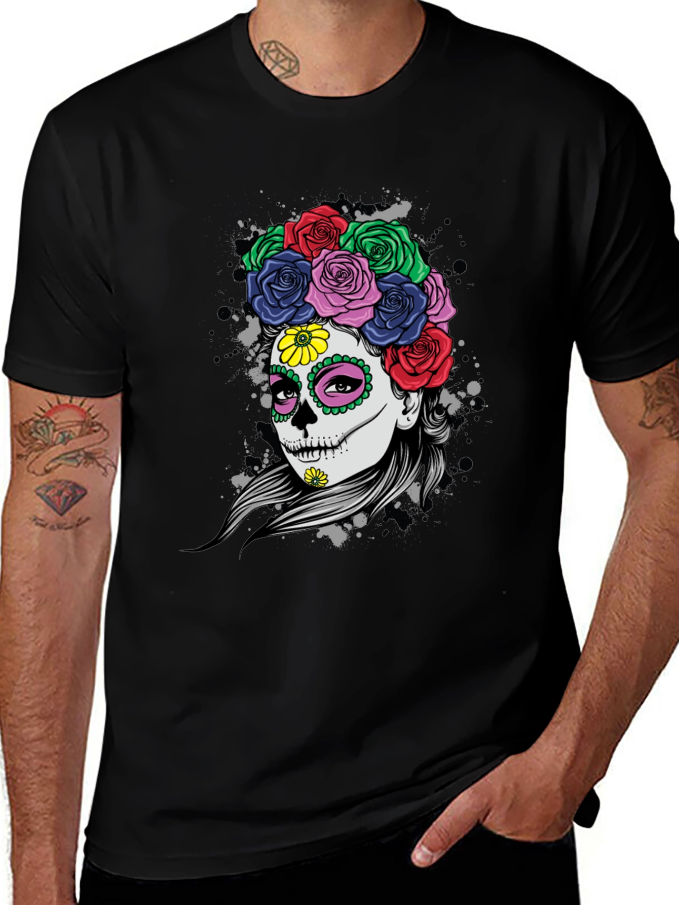 Sugar Skull Floral T-Shirt