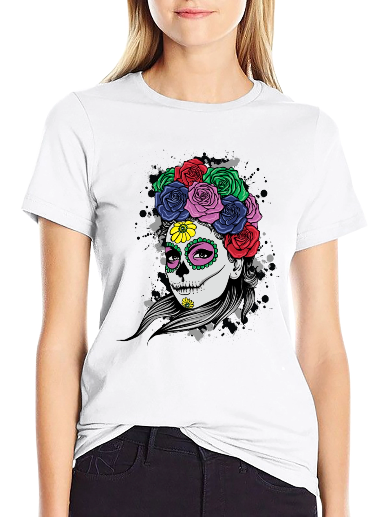 Sugar Skull Floral T-Shirt