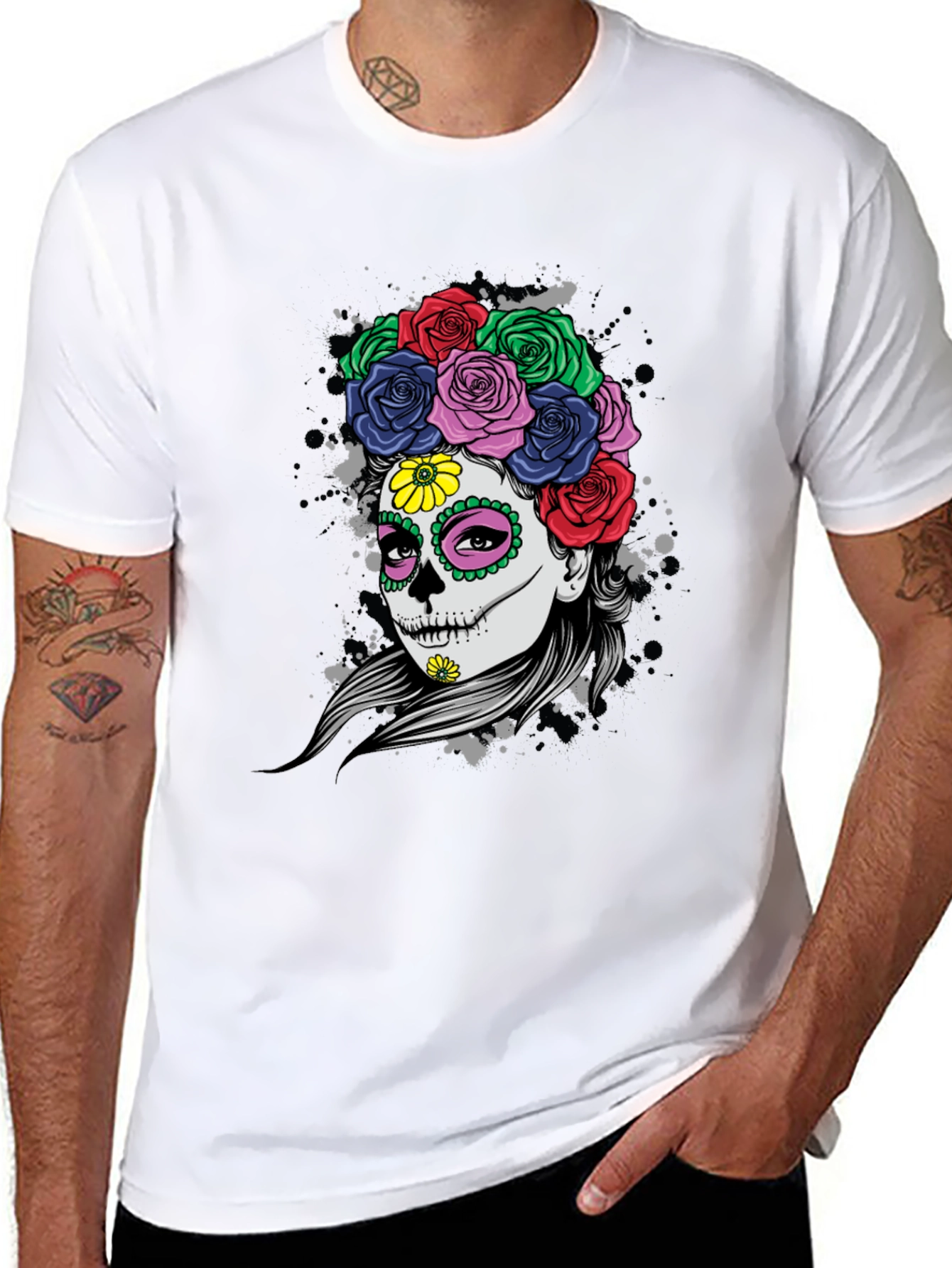 Sugar Skull Floral T-Shirt