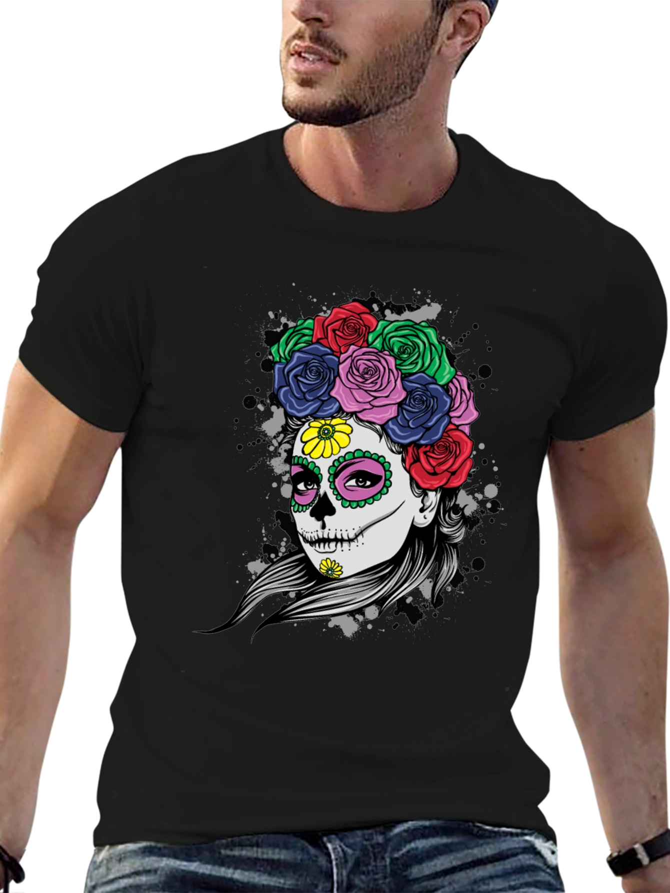 Sugar Skull Floral T-Shirt
