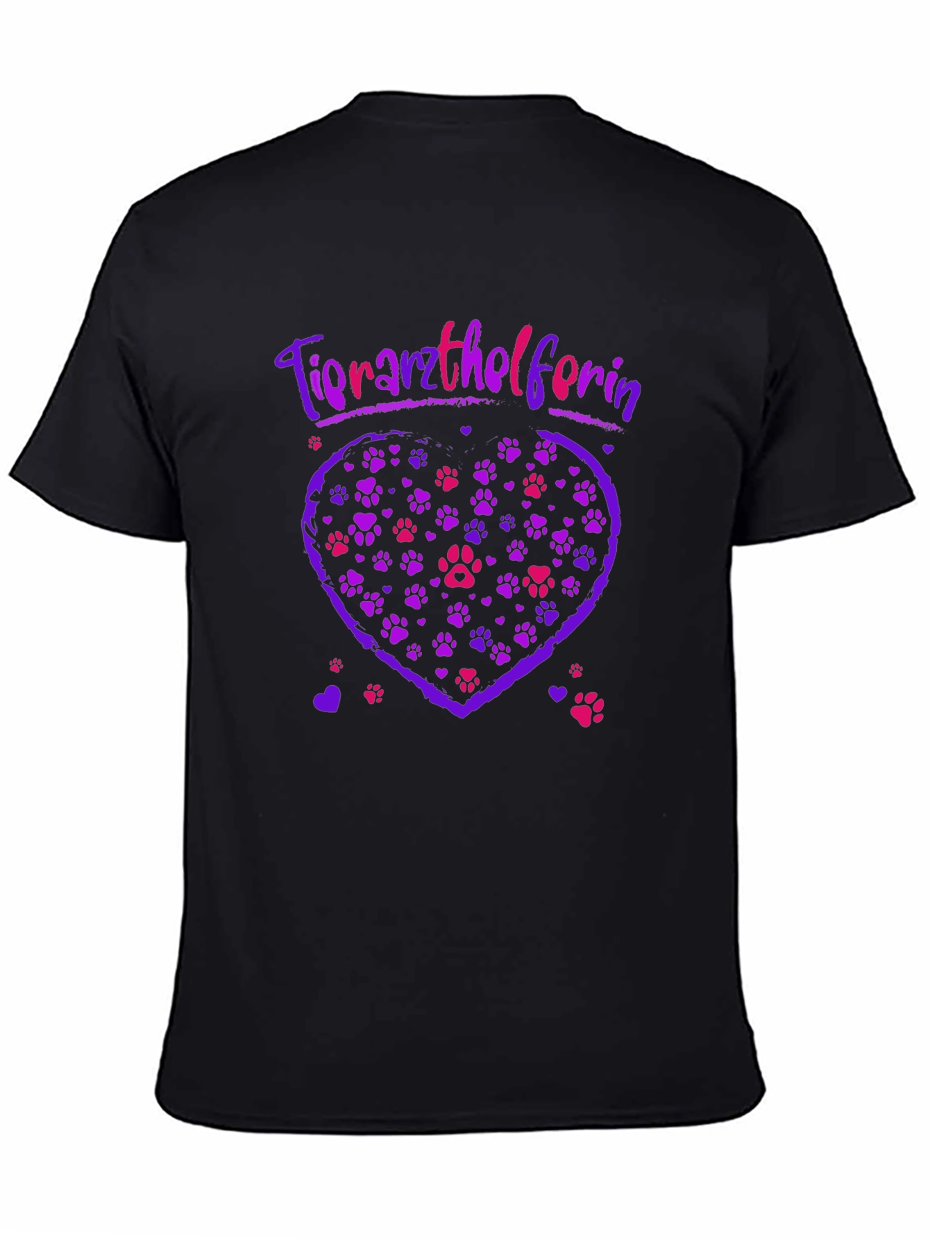 Tierarzthelferin Heart Paw Print Tee