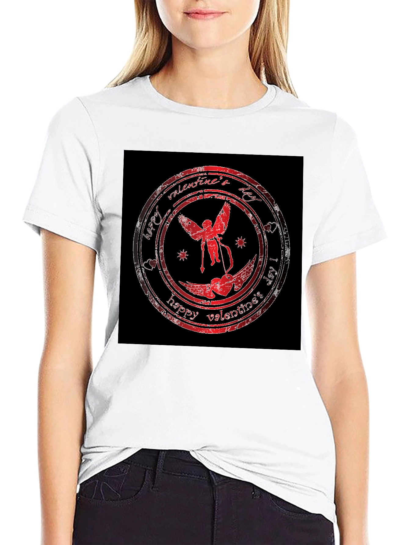 Valentines Day Cupid T-Shirt - Black