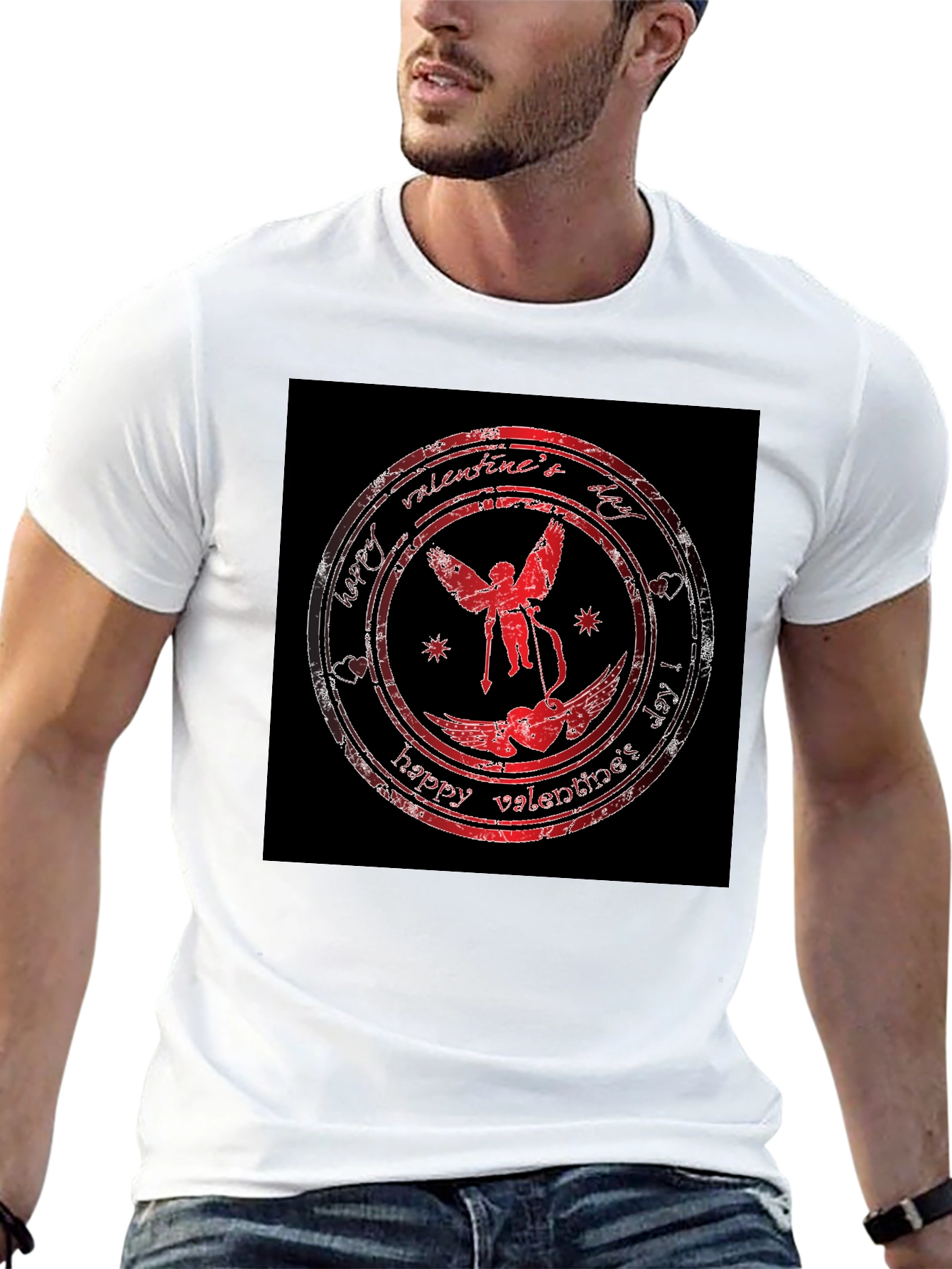 Valentines Day Cupid T-Shirt - Black