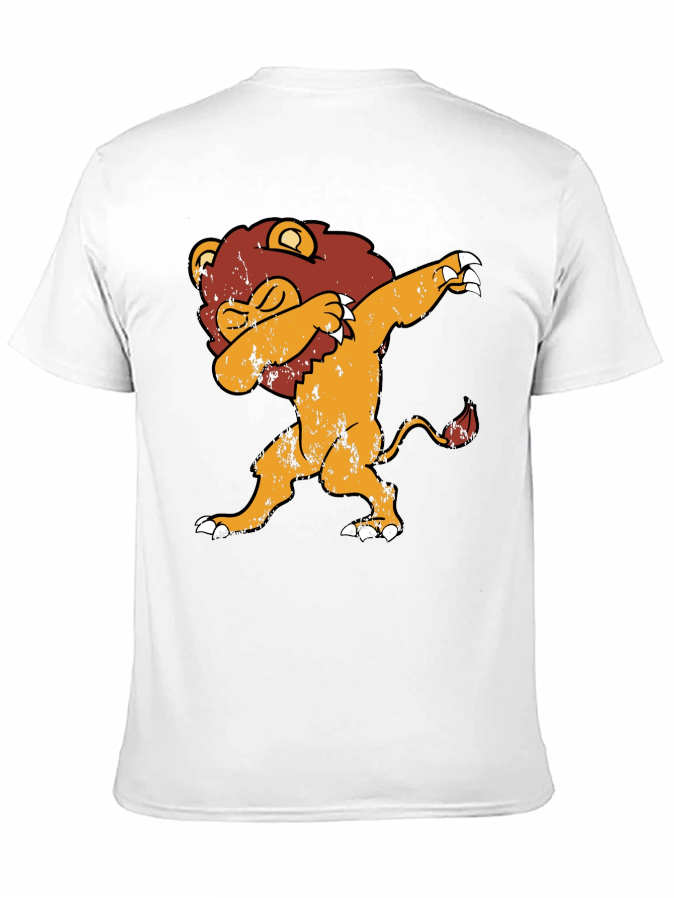 Dabbing Lion Graphic Tee - Trendy Black T-Shirt