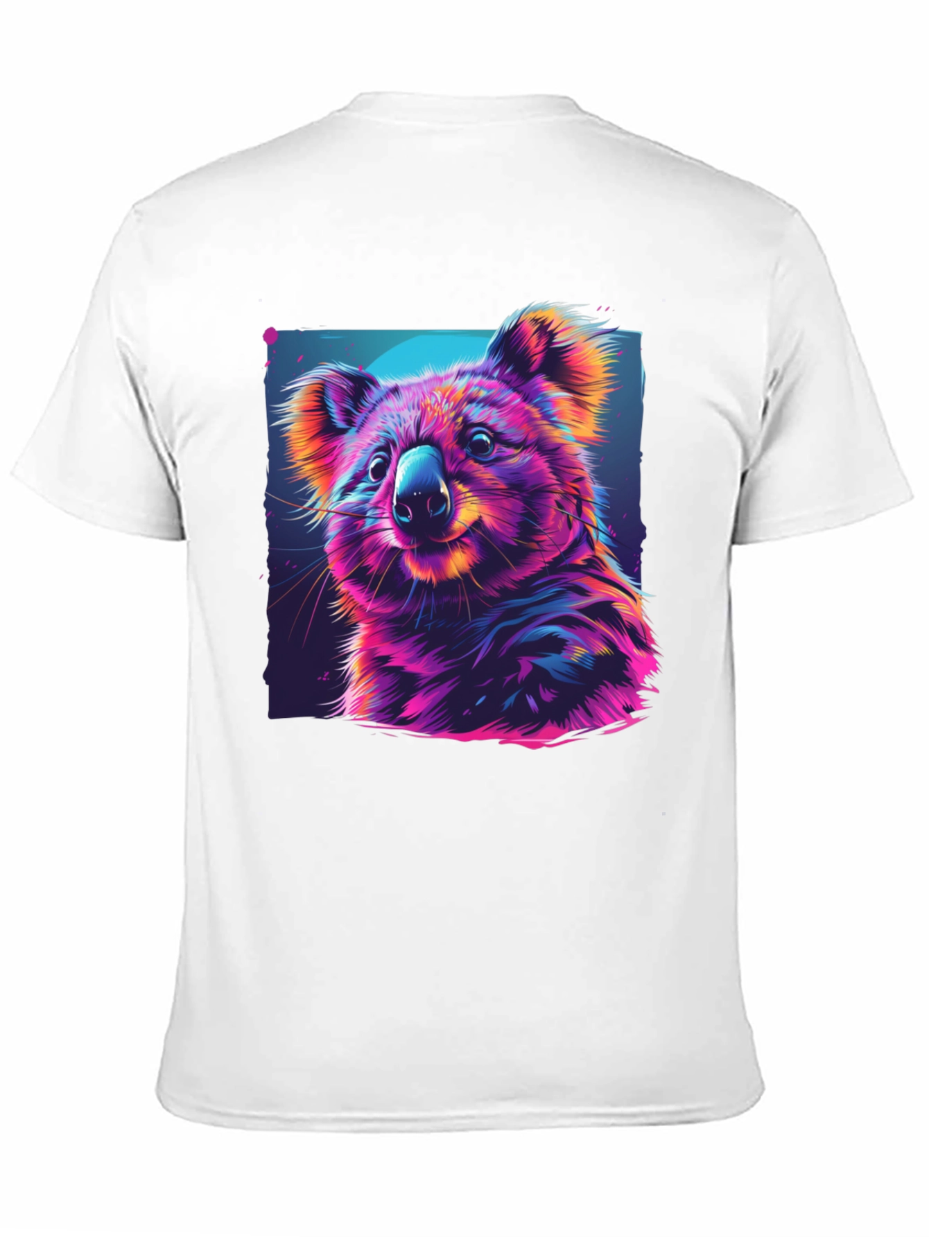 Vibrant Koala Graphic Tee - Black Cotton Comfort