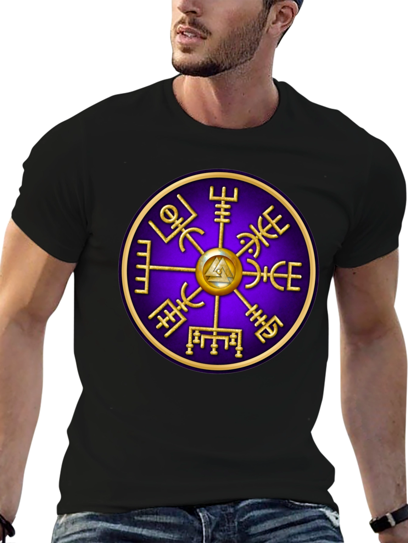 Viking Compass Black T-Shirt