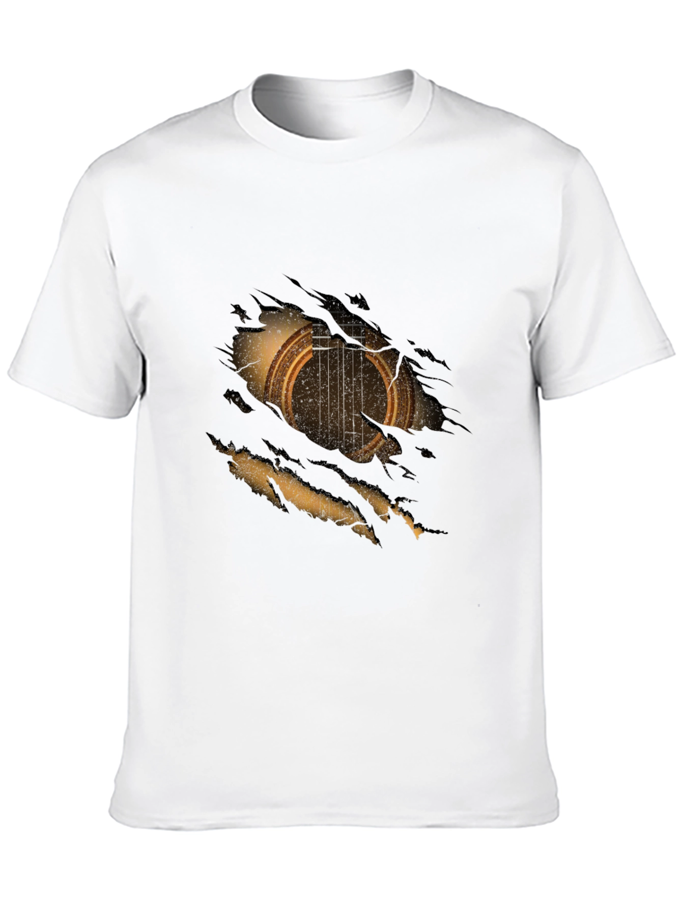 Ripped Guitar Graphic Tee - Musicians Style!