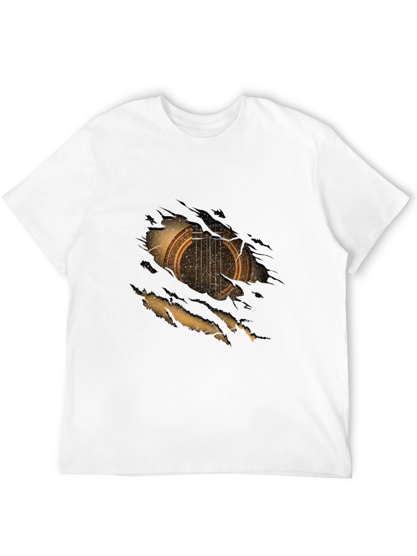 Ripped Guitar Graphic Tee - Musicians Style!