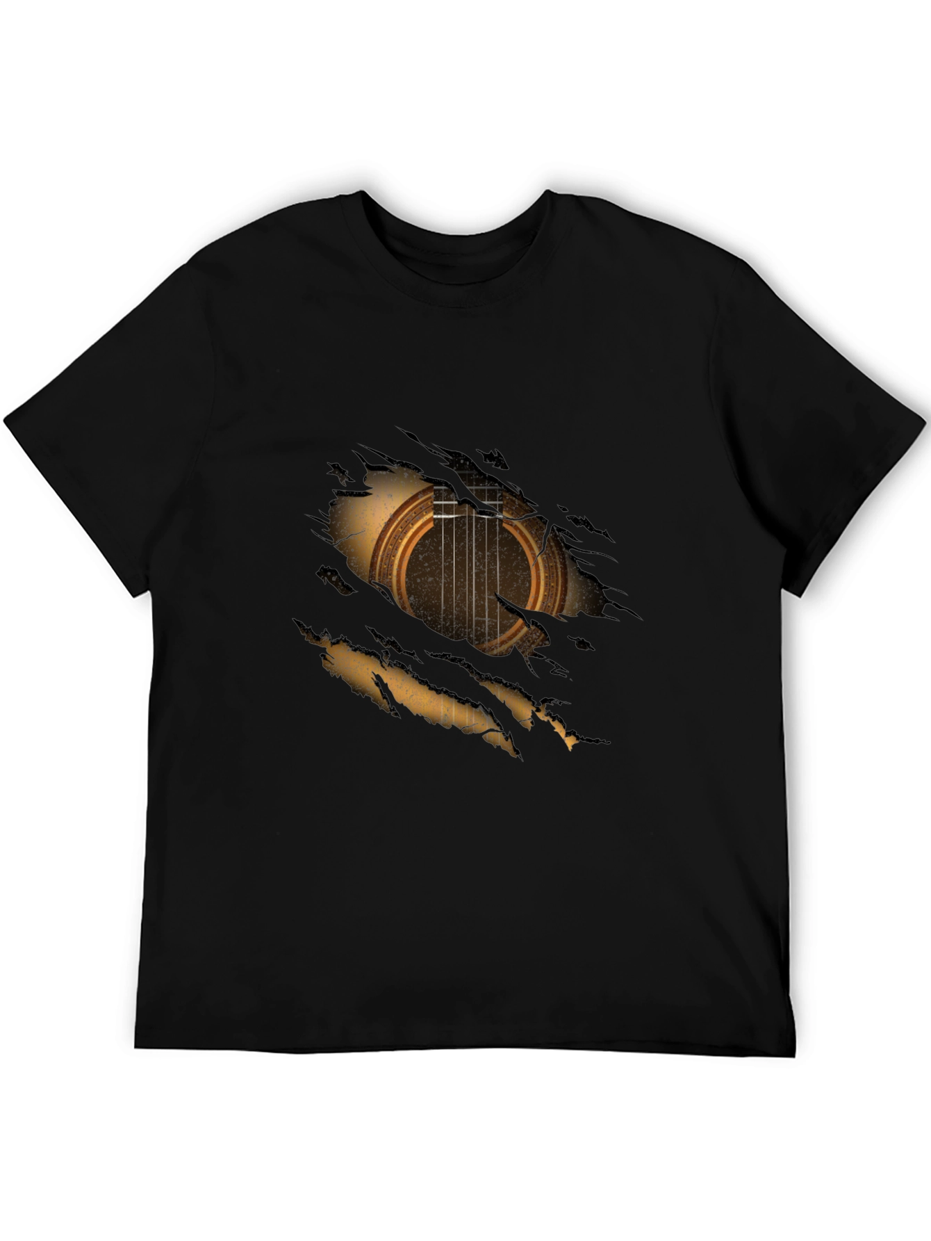 Ripped Guitar Graphic Tee - Musicians Style!