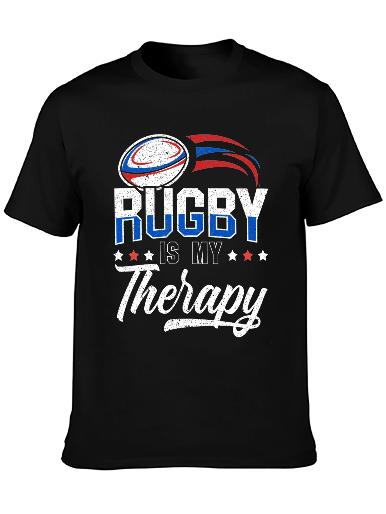 Rugby Is My Therapy Graphic T-Shirt