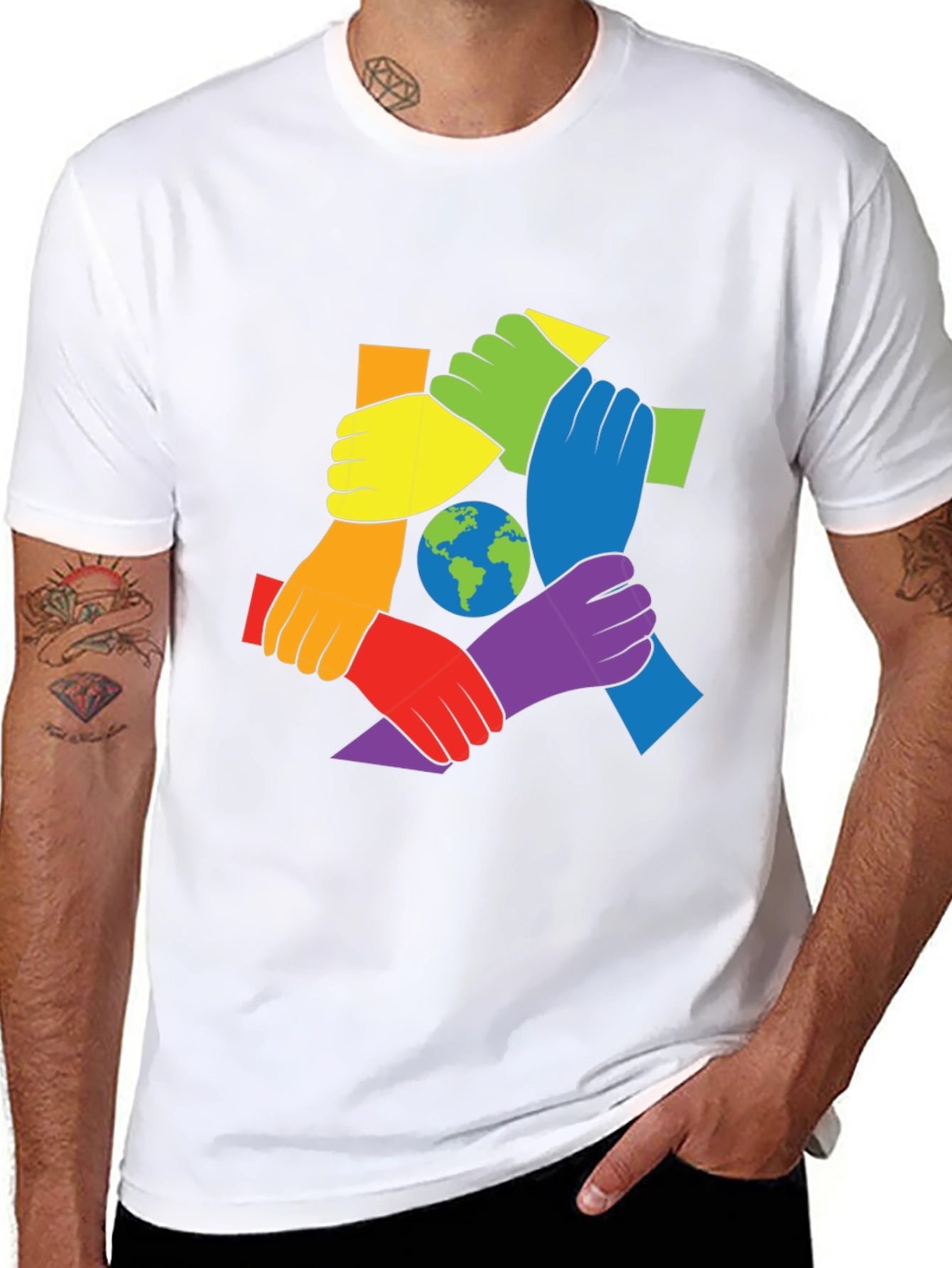 Unity Hands Earth Graphic Tee