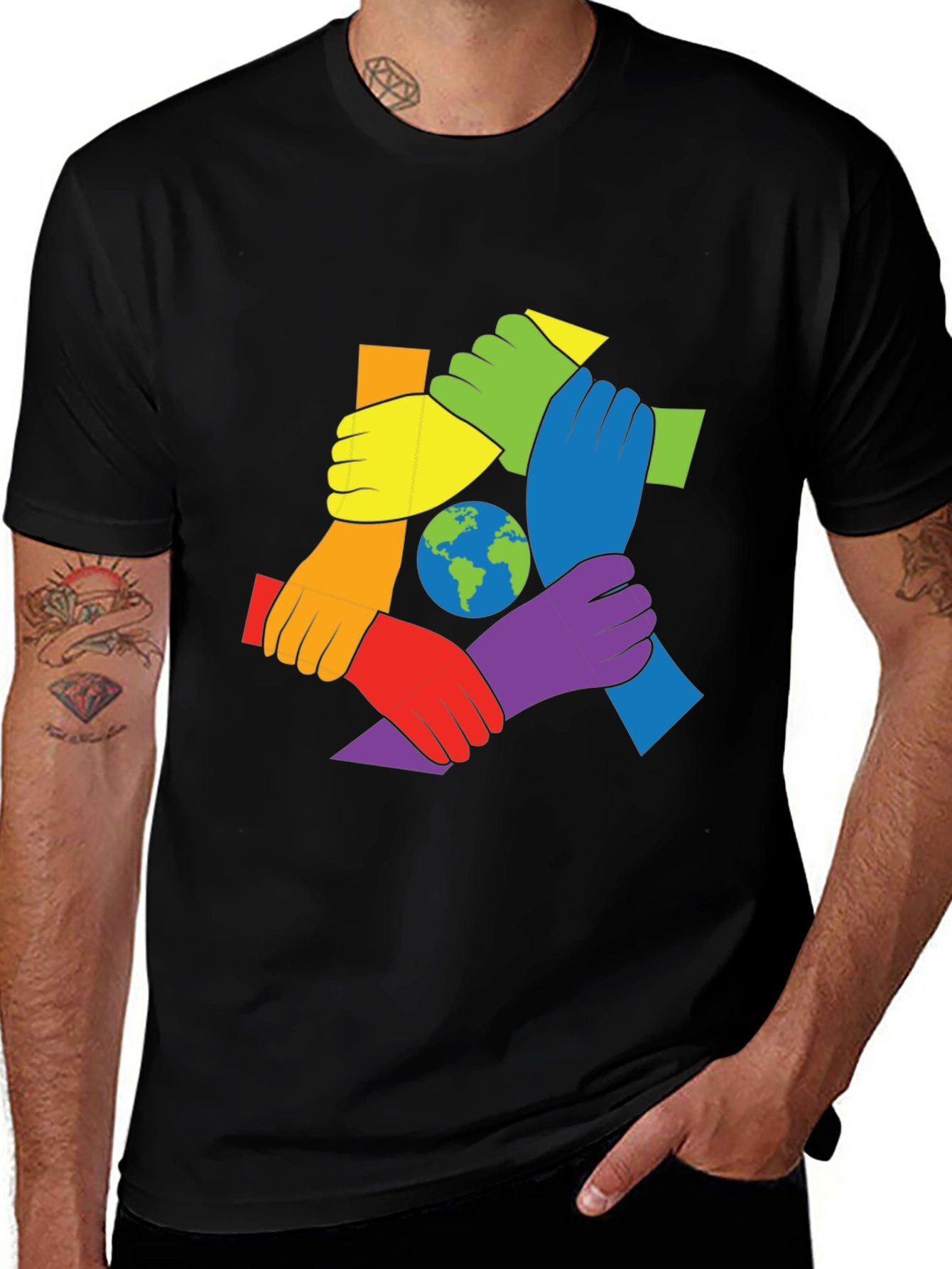 Unity Hands Earth Graphic Tee