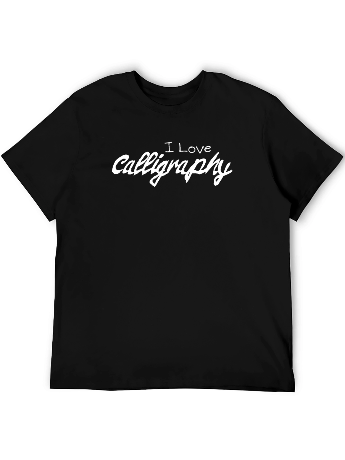 I Love Calligraphy T-Shirt - Black Cotton Tee