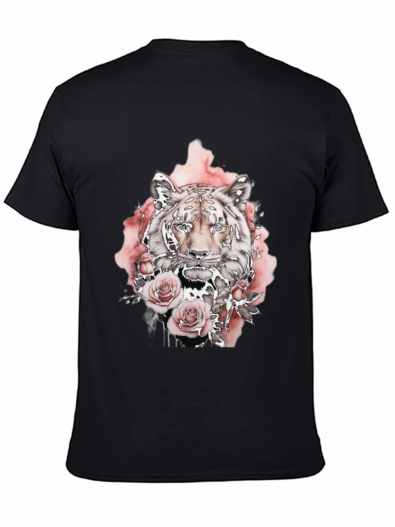 Tiger Rose Graphic Tee - Black