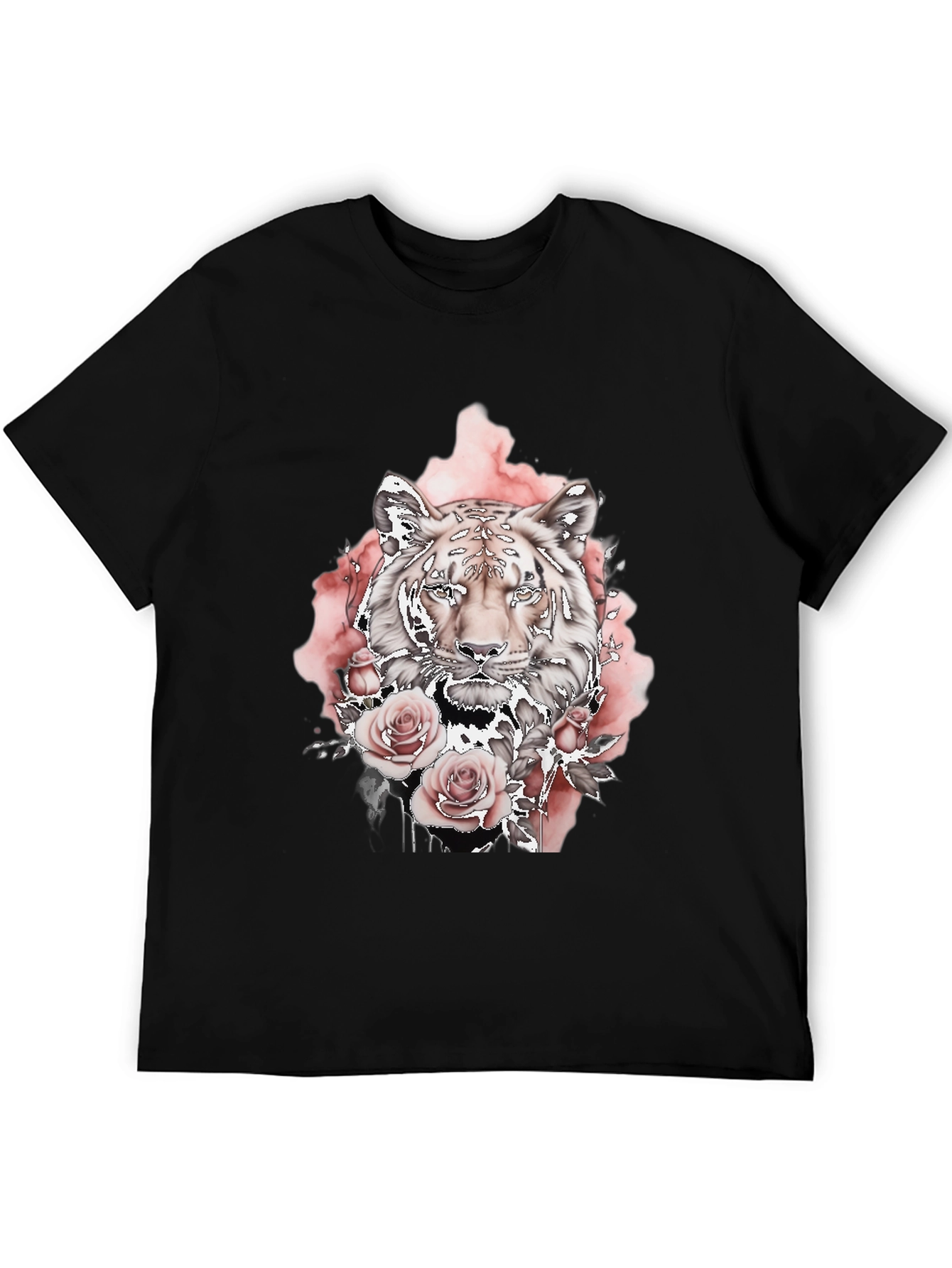 Tiger Rose Graphic Tee - Black