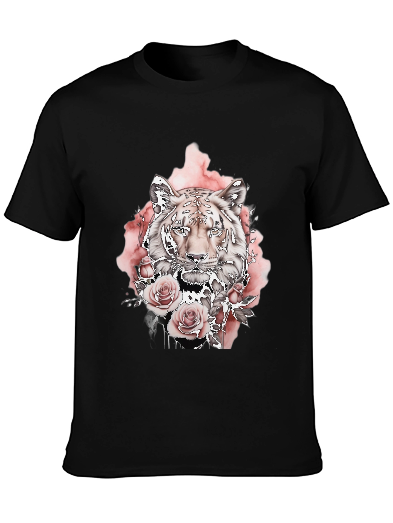 Tiger Rose Graphic Tee - Black