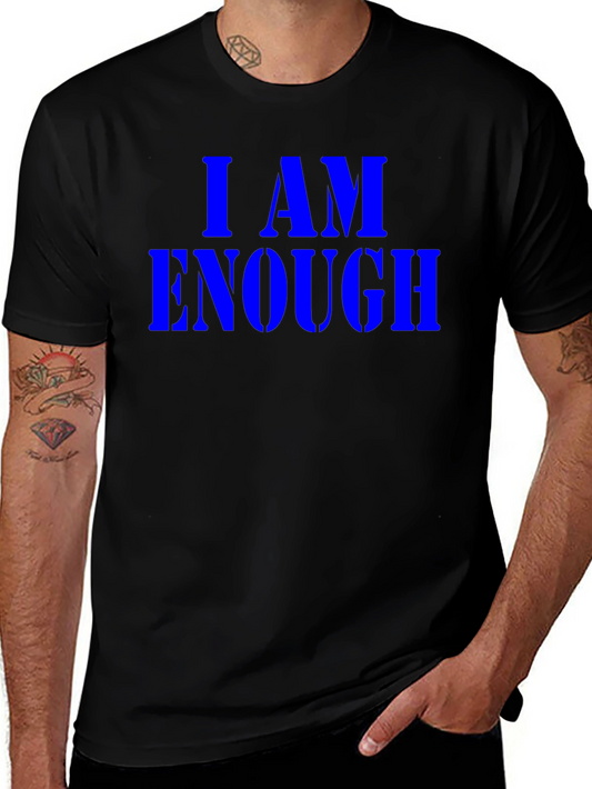I AM ENOUGH Black Graphic Tee