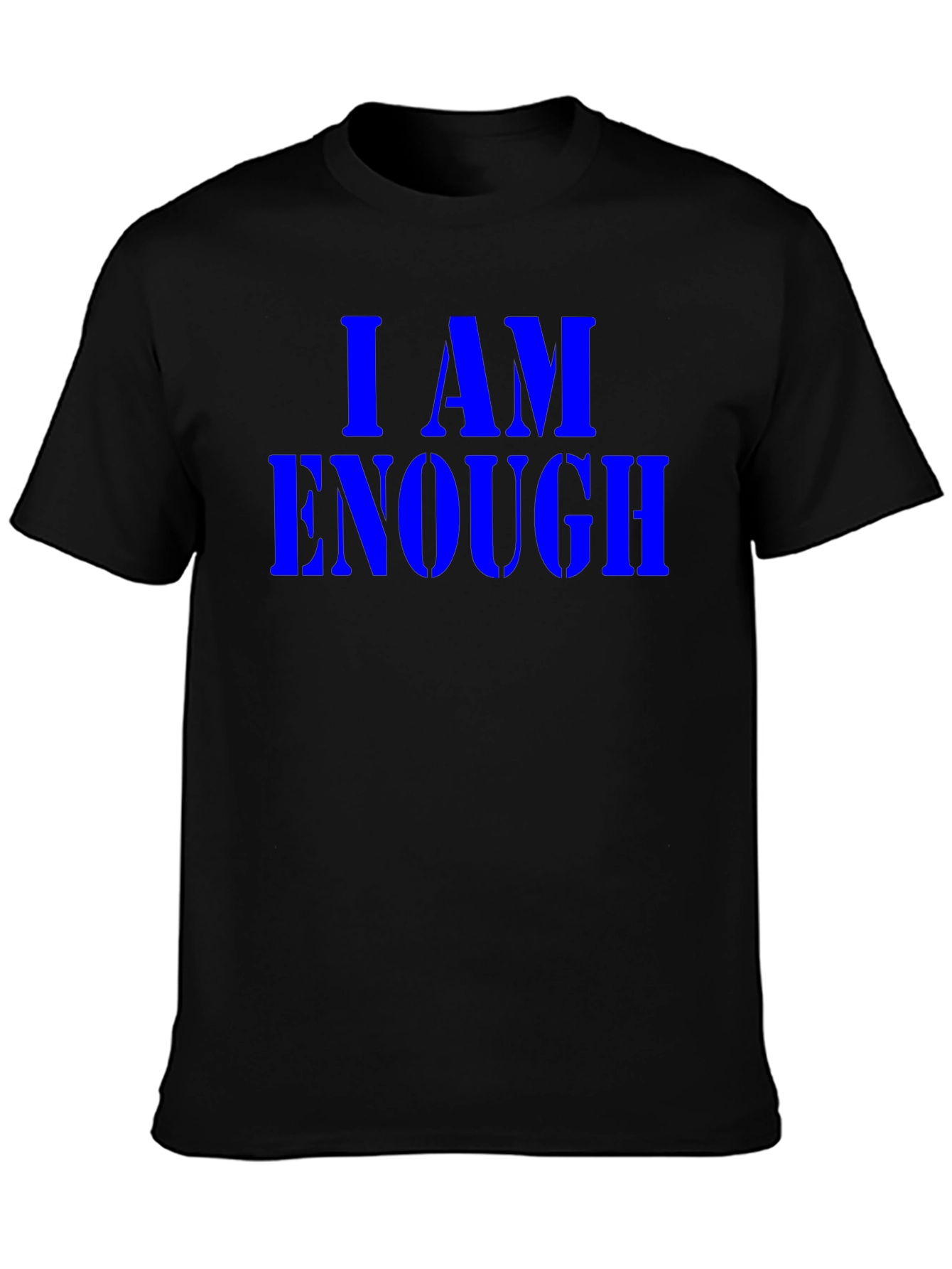 I AM ENOUGH Black Graphic Tee