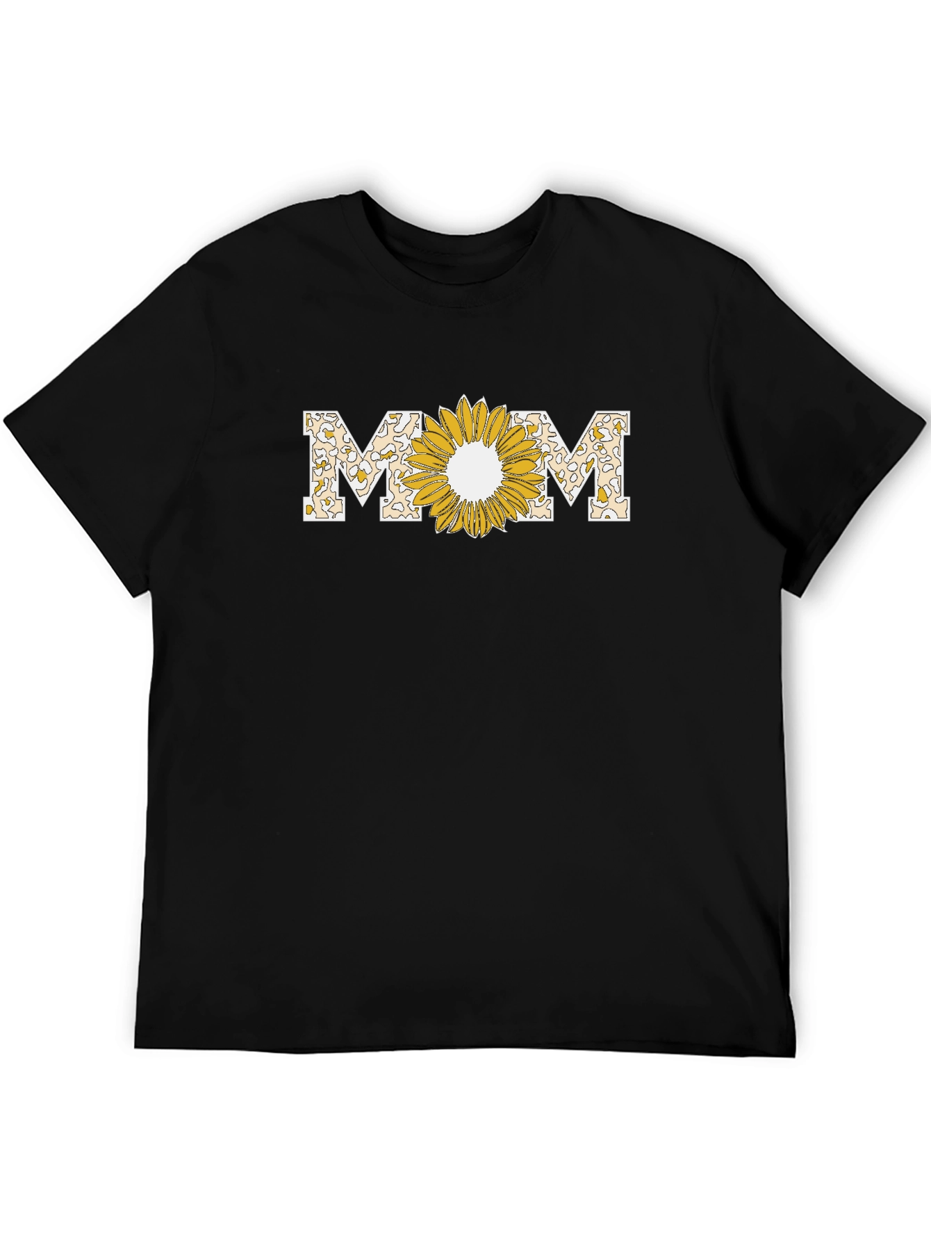 Sunflower MOM Graphic T-Shirt - Black