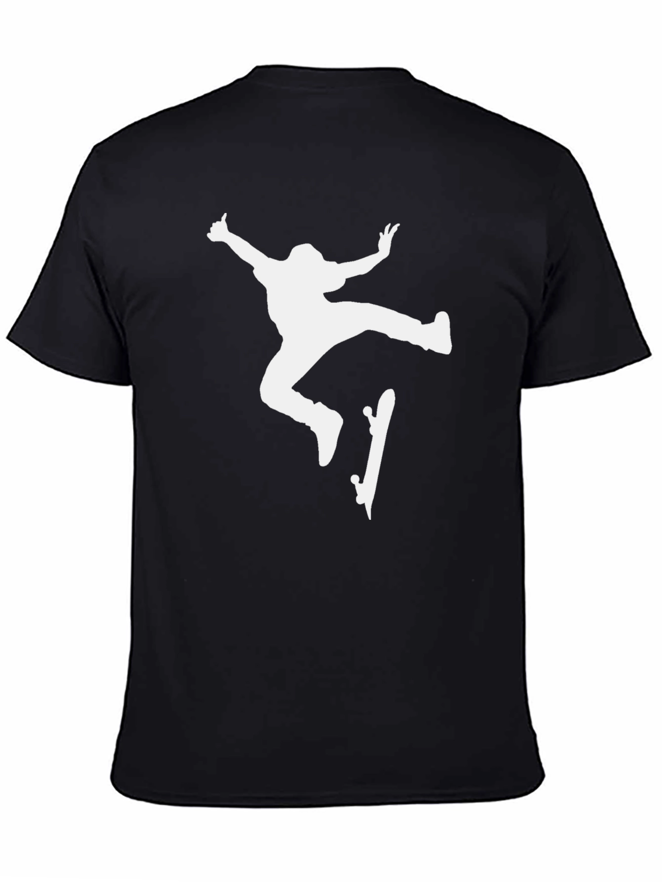 Skateboarder Graphic Tee - Cool Black T-Shirt