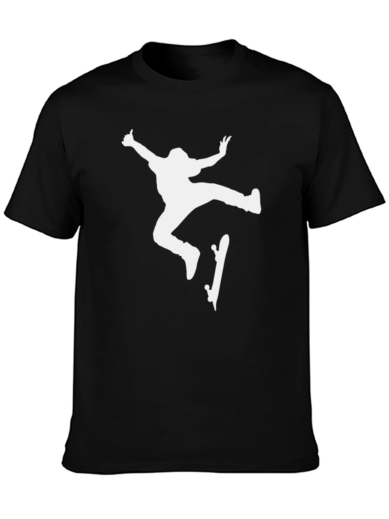 Skateboarder Graphic Tee - Cool Black T-Shirt